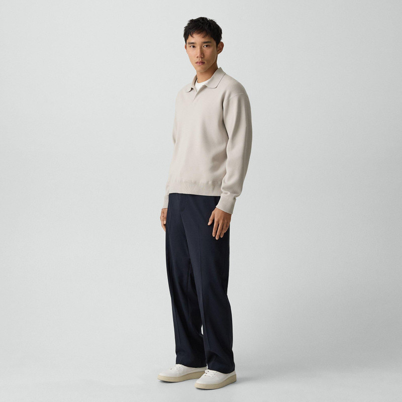 Straight Drawstring Pant in Motion Wool 3
