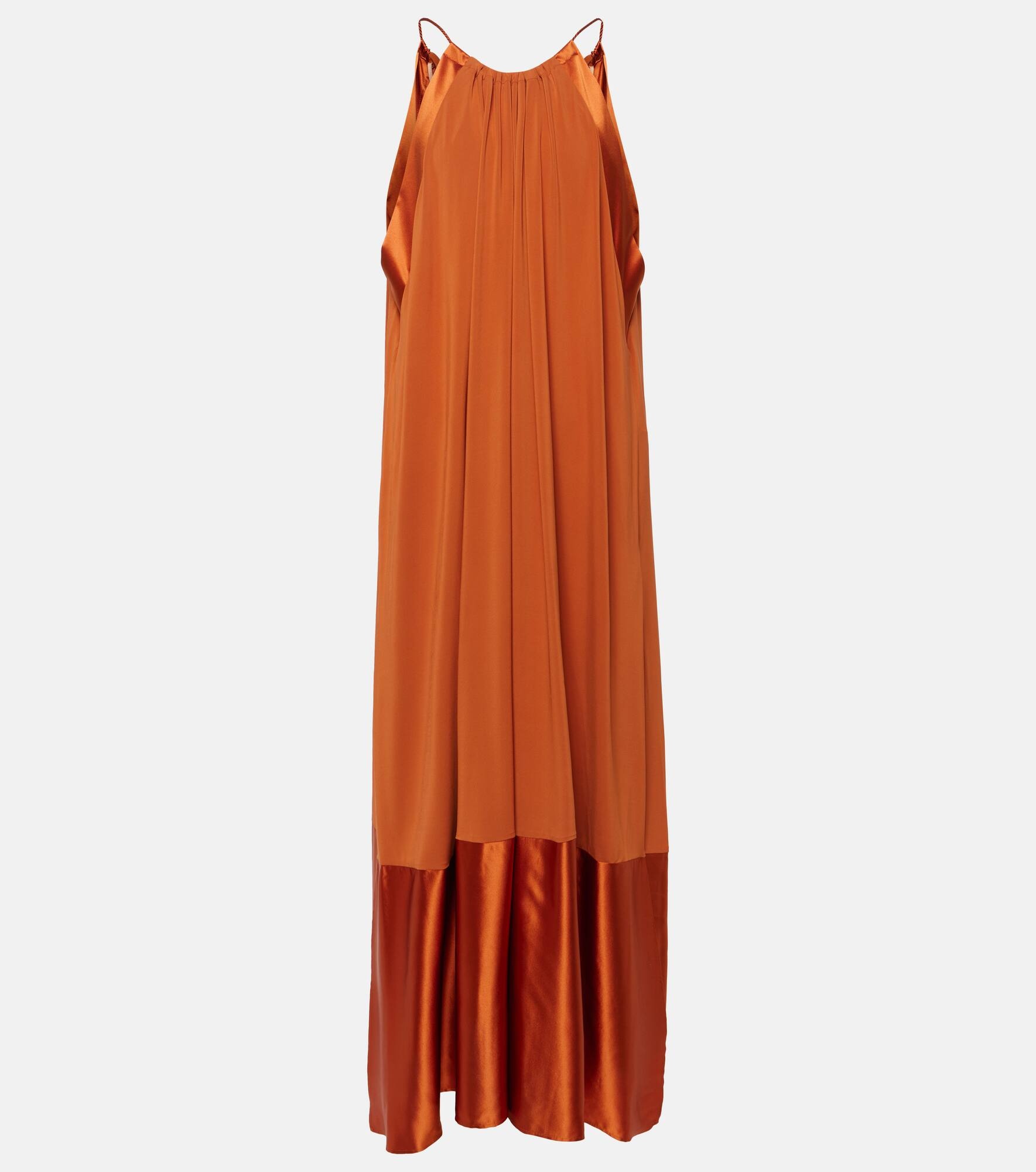 Samaria jersey and satin maxi dress - 1