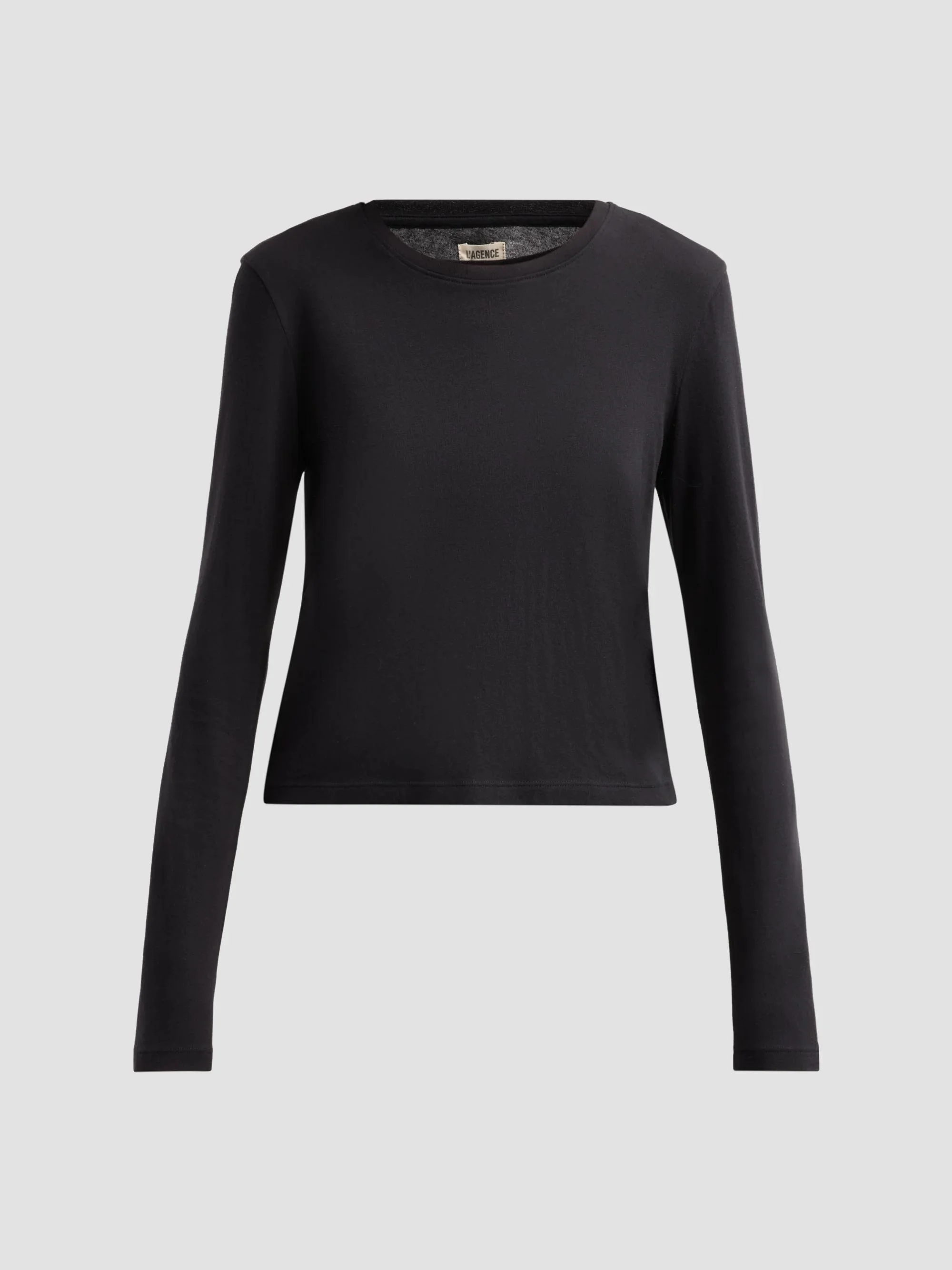Women's Leanne Long-Sleeve Crewneck T-Shirt - Black - 1