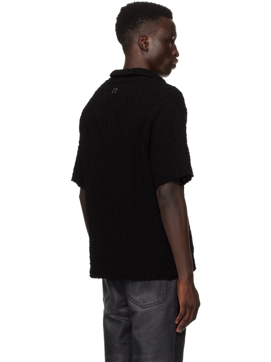Black Open Polo - 3