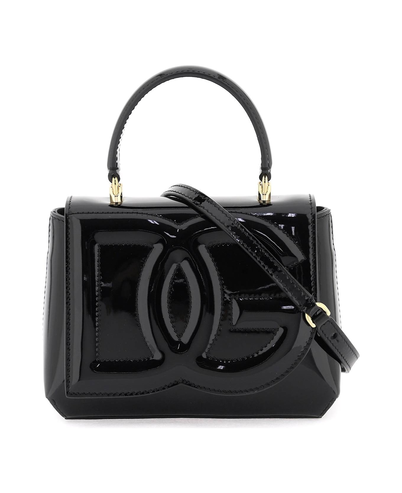 'dg' Patent Leather Handbag - 1