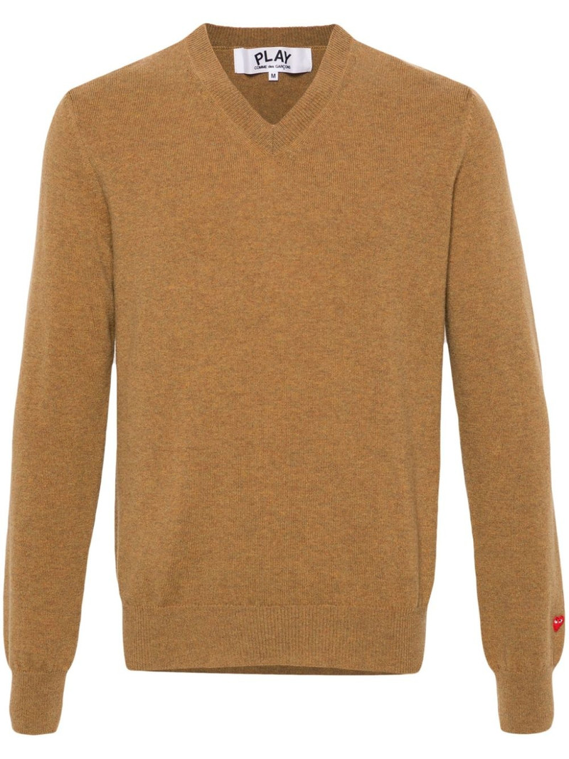 heart-patch wool jumper 1
