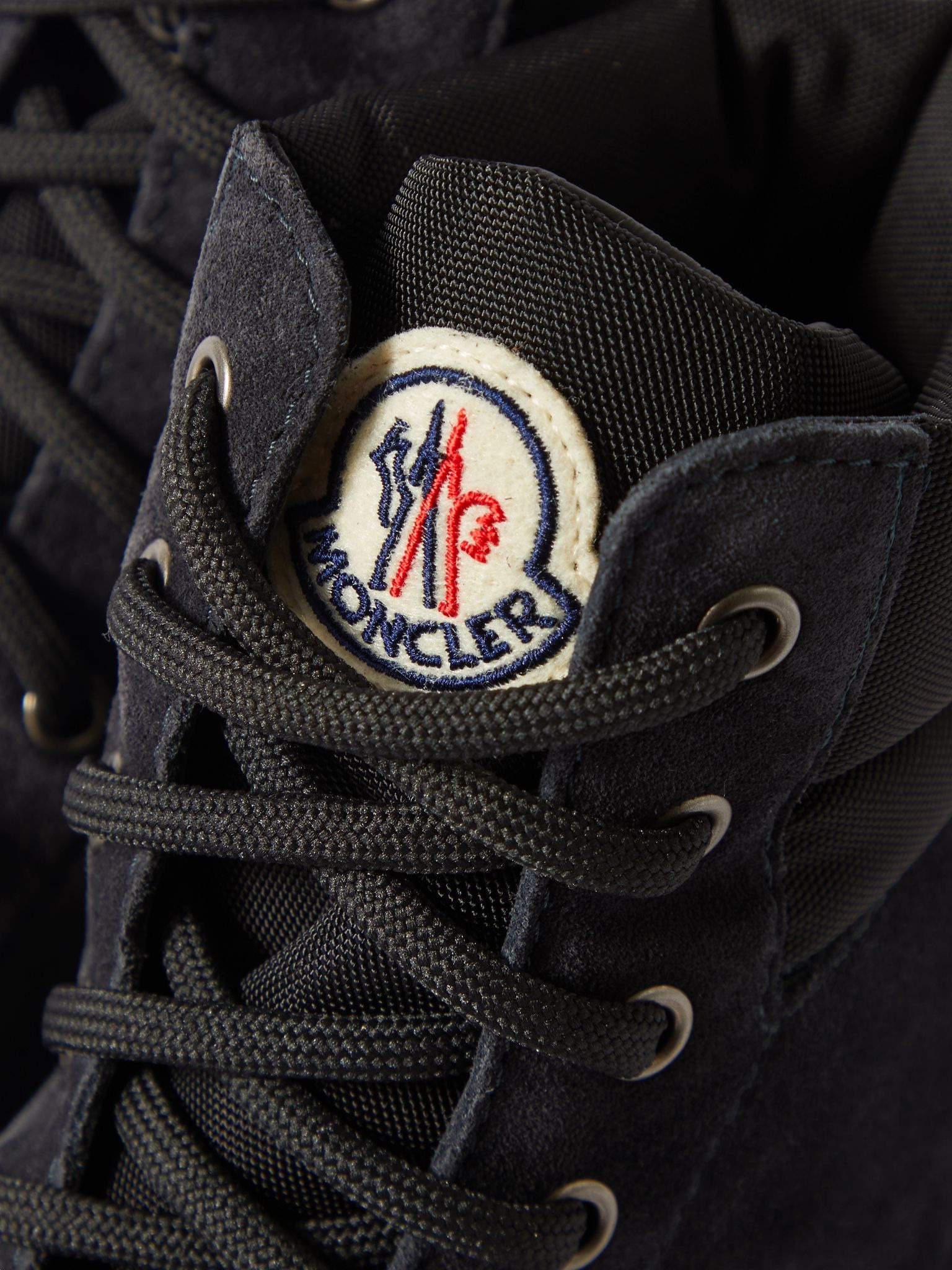 Vancouver Canvas-Trimmed Suede Boots Midnight blue - 6