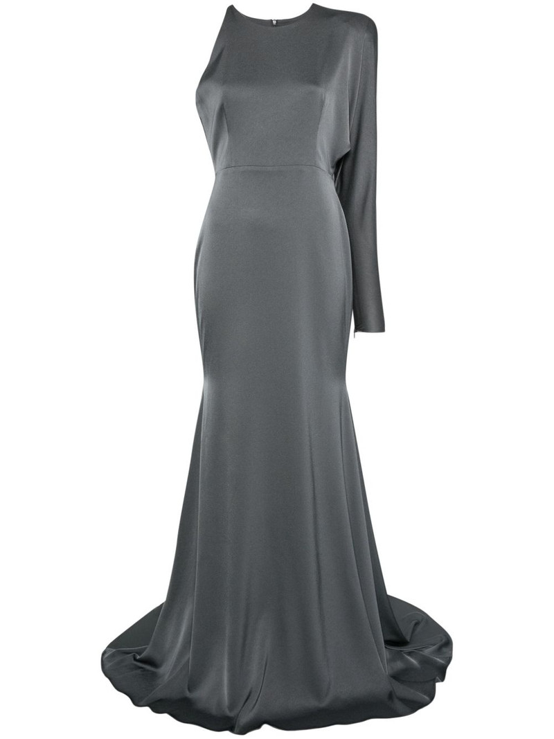 satin one-shoulder gown 1