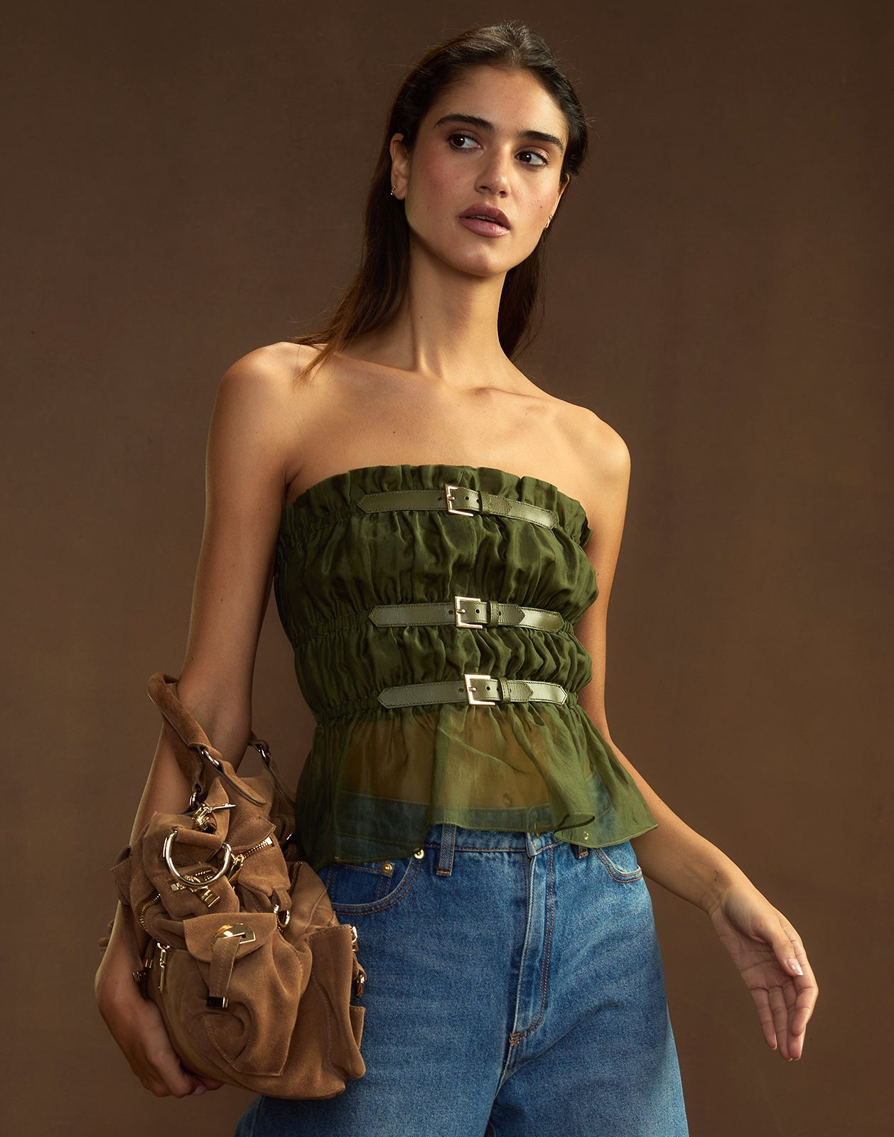 Buckle Up Silk Organza Top - 3