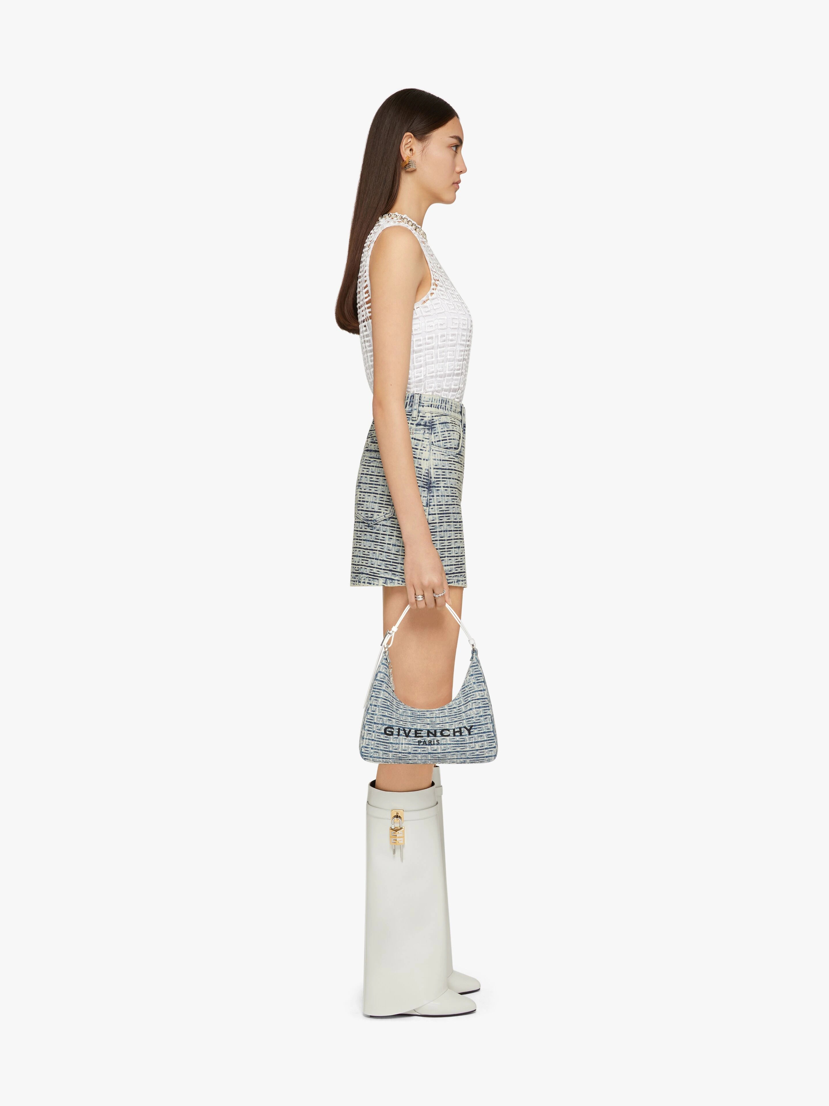 MINI SKIRT IN 4G BLEACHED DENIM - 3