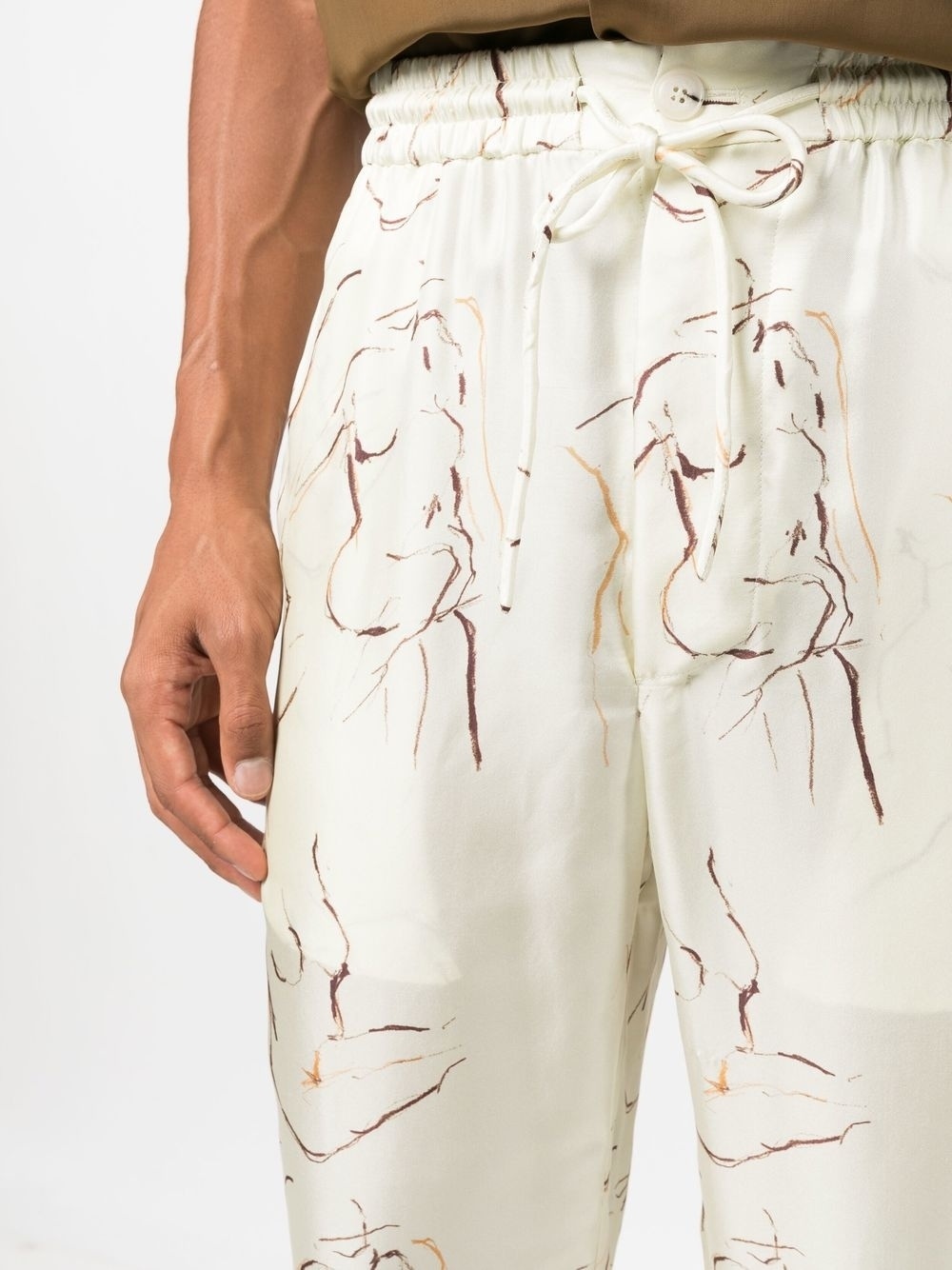 graphic-print cropped trousers - 5
