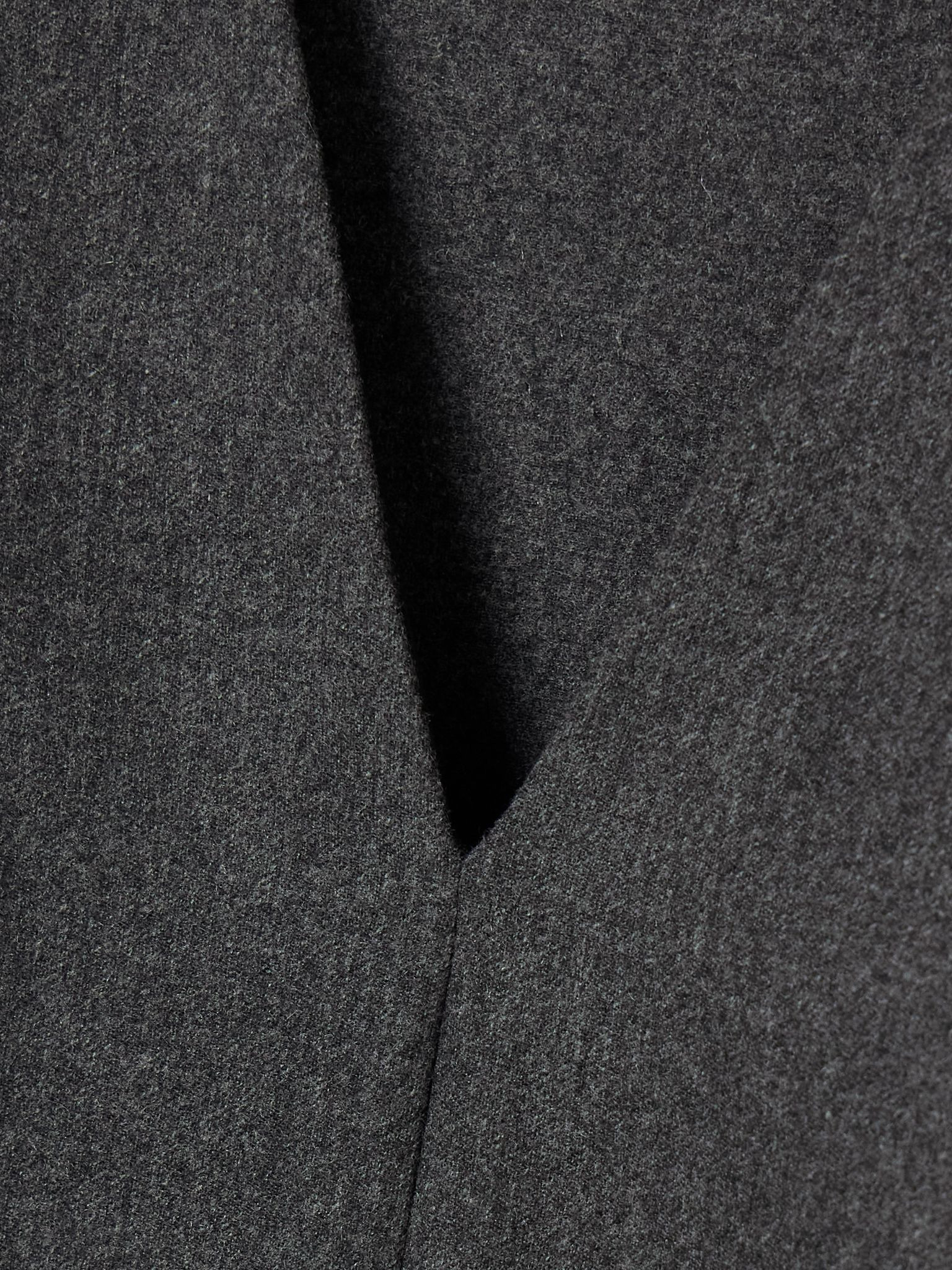Syd pleated wool midi dress Dark gray - 4