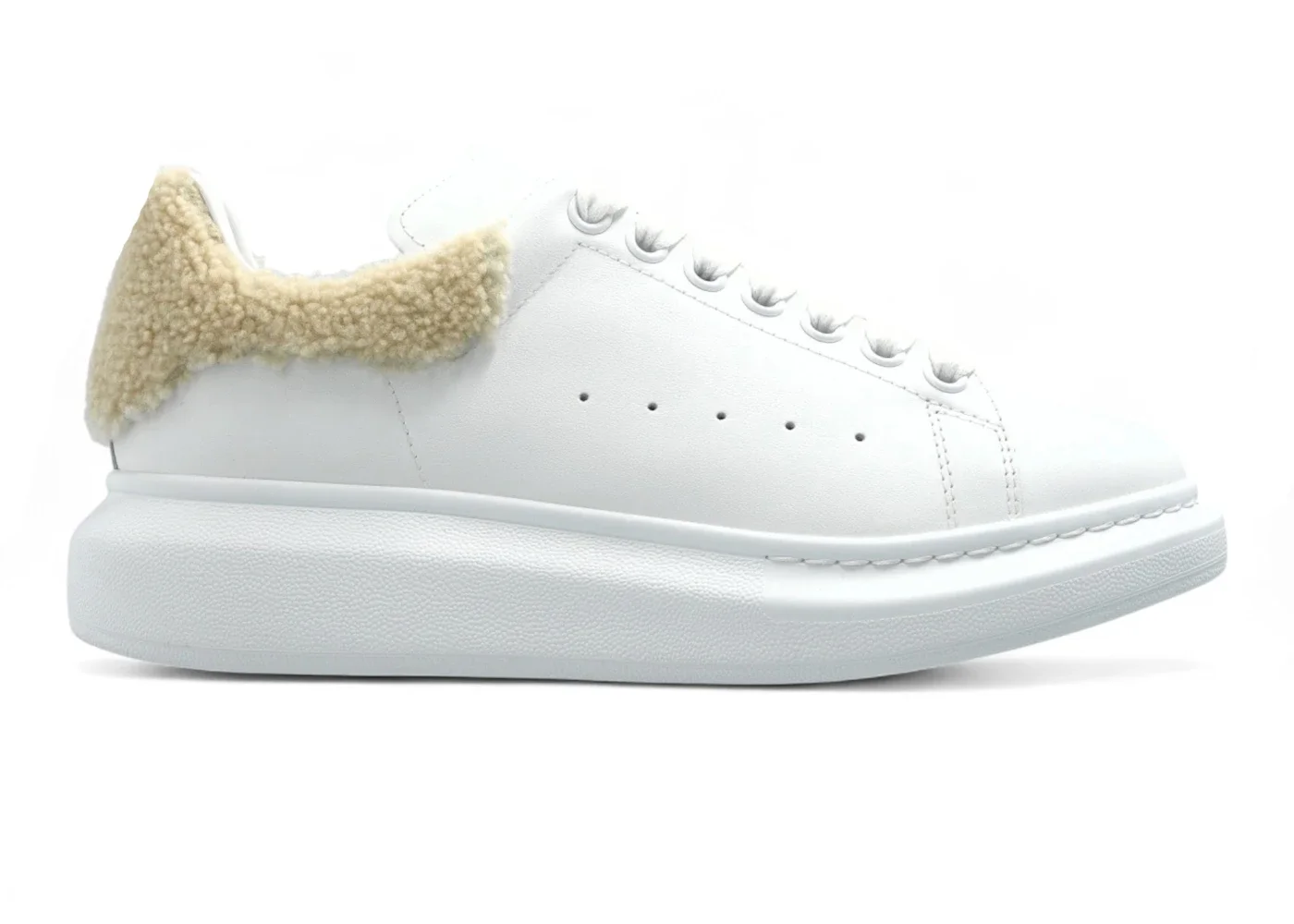 Alexander McQueen Oversized White Beige Plush - 1