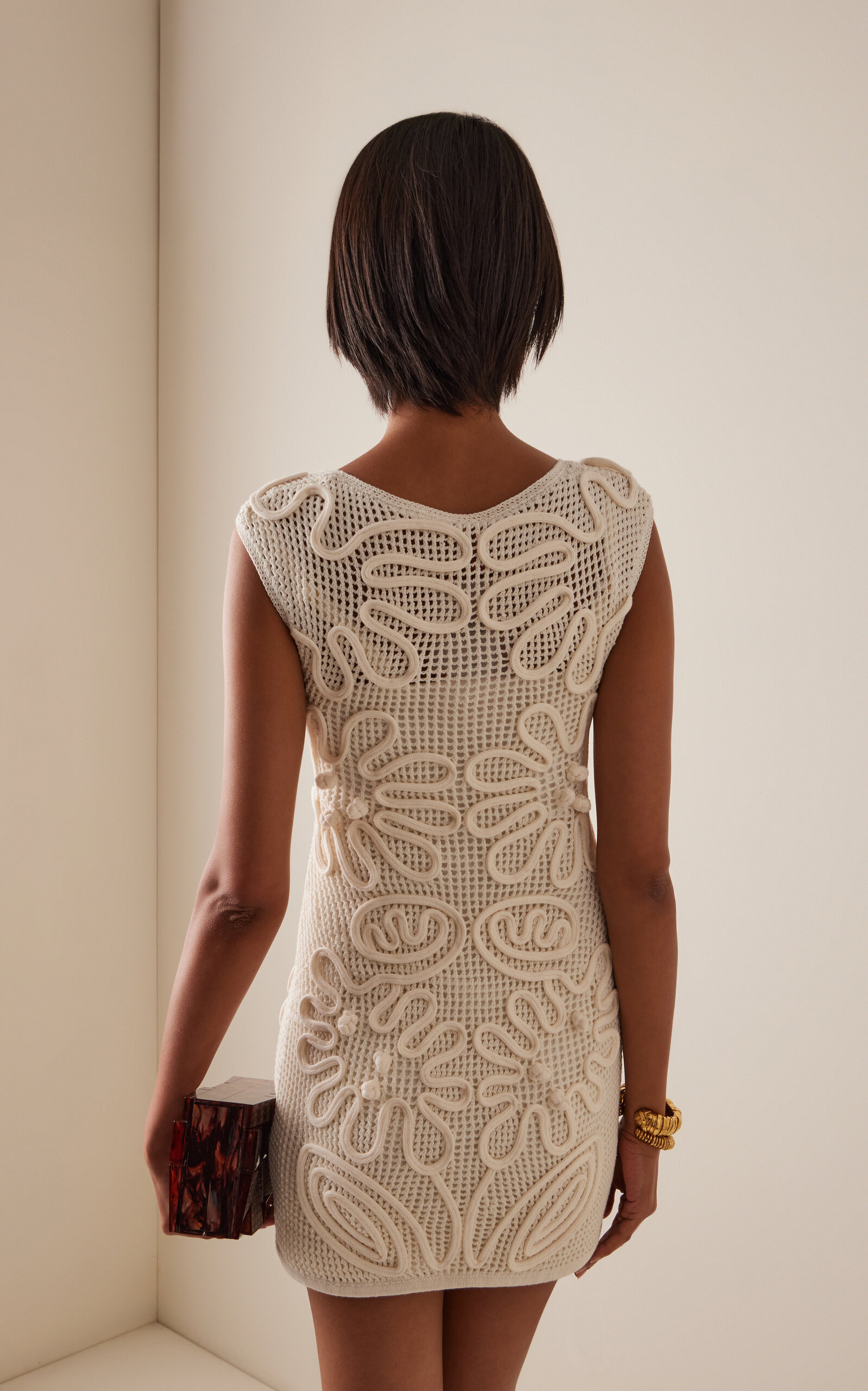Chimi Knit Mini Dress white - 4