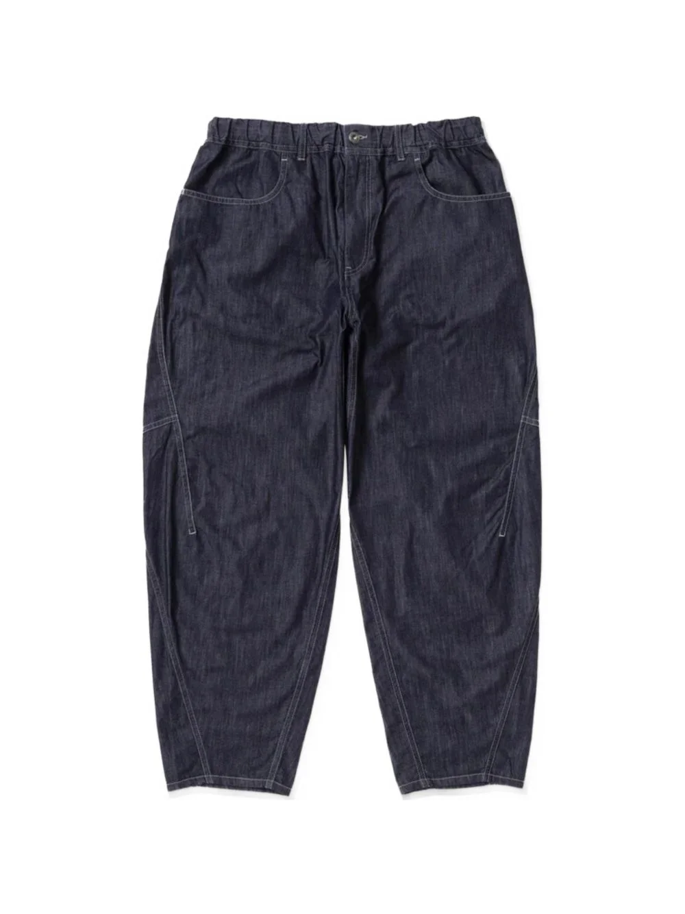 CONTRAST-STITCH TROUSERS - 1