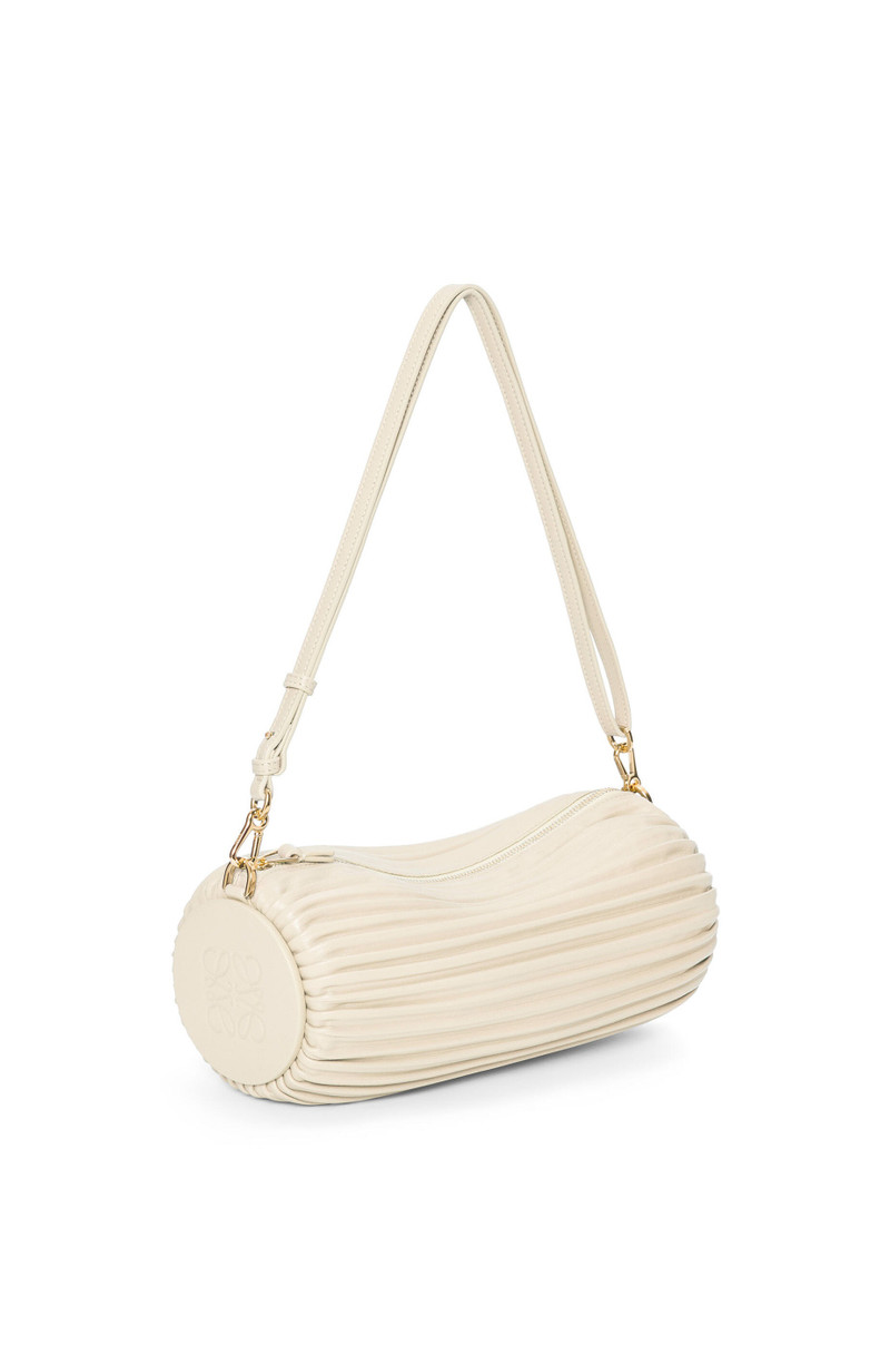 Bracelet Pouch in pleated nappa & Donut chain in resin 1