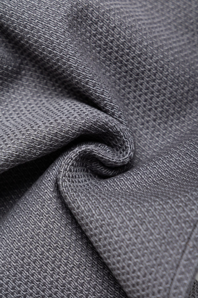 1178-GRY 12oz Sashiko 5P Pants Regular Fit - Heather Grey x Black 10