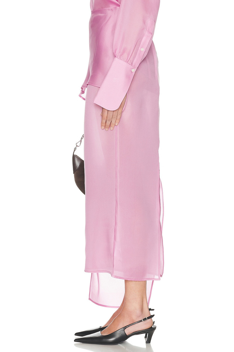 HELSA The Silk Gazar Skirt With Drape outlook