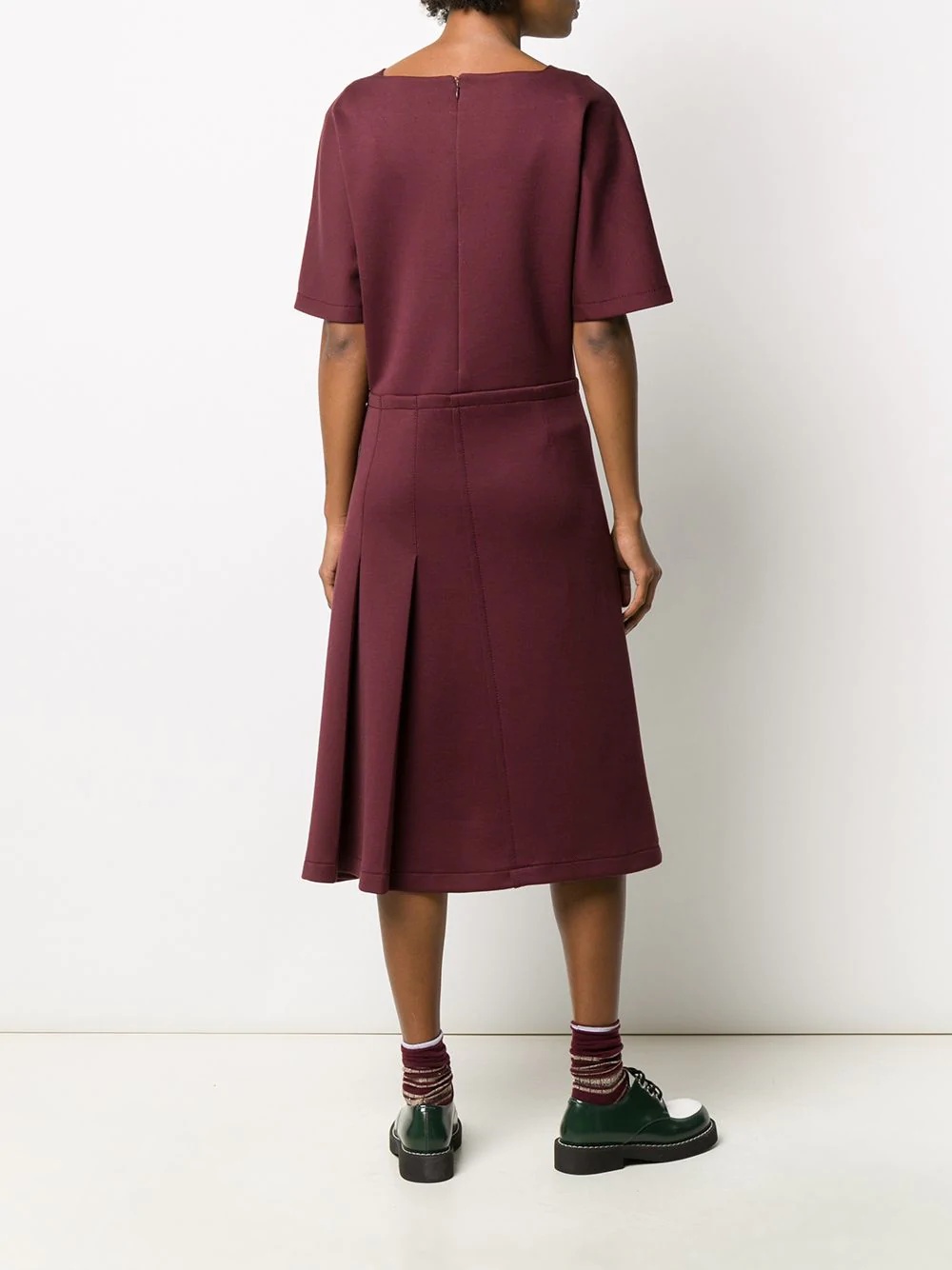 pleated mid-length dress - 4