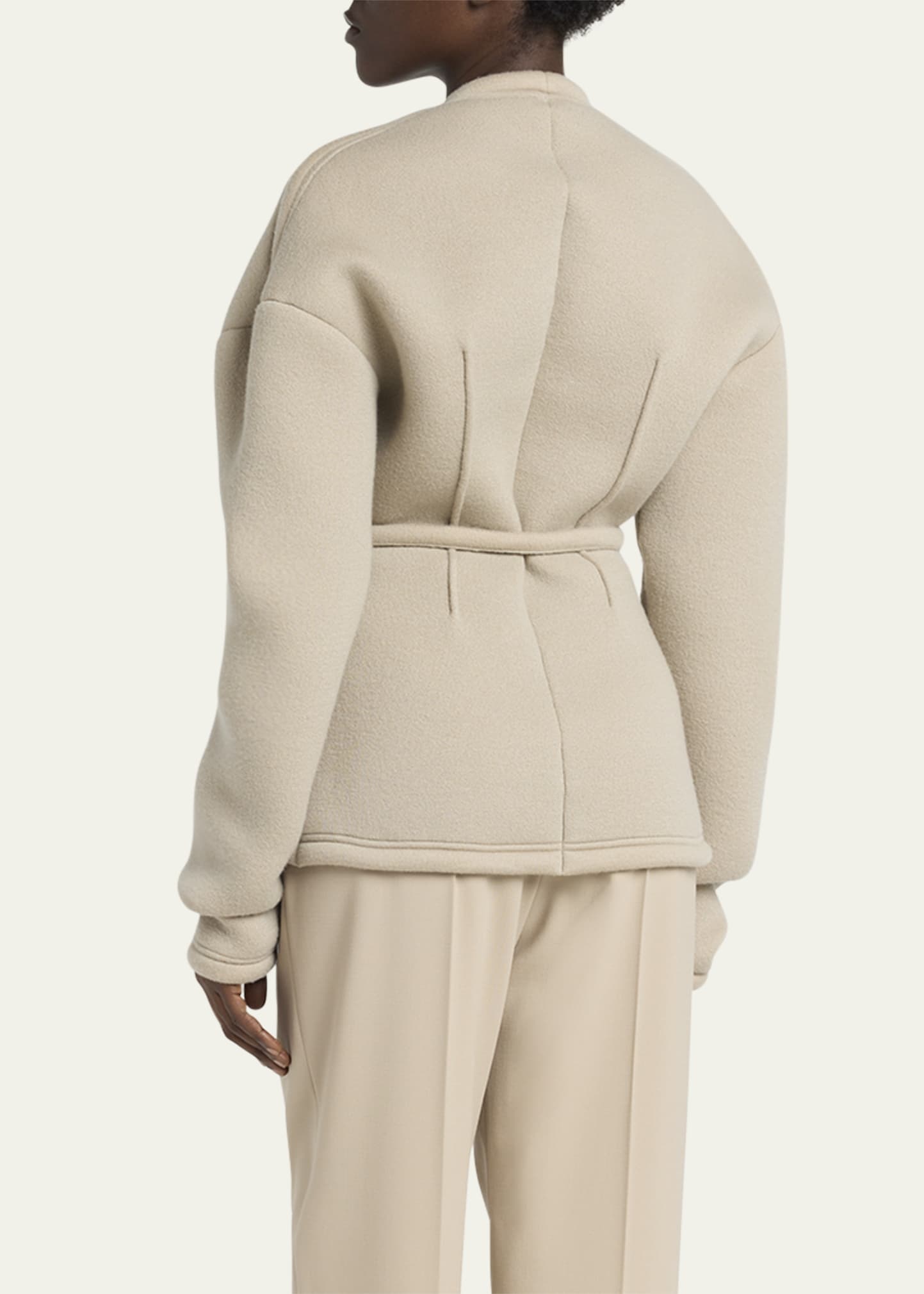 Cocoon Belted Cashmere Jacket - 3