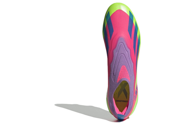 adidas adidas X Crazyfast Son.1 Laceless Firm Ground Boots 'Lucid Lemon Royal Pink' IF0416 outlook
