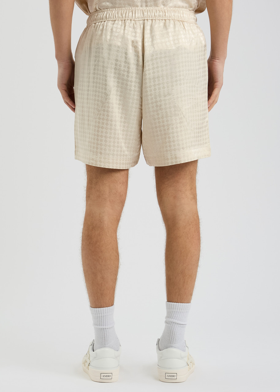 Amiri Monogrammed-jacquard Satin Shorts - 3