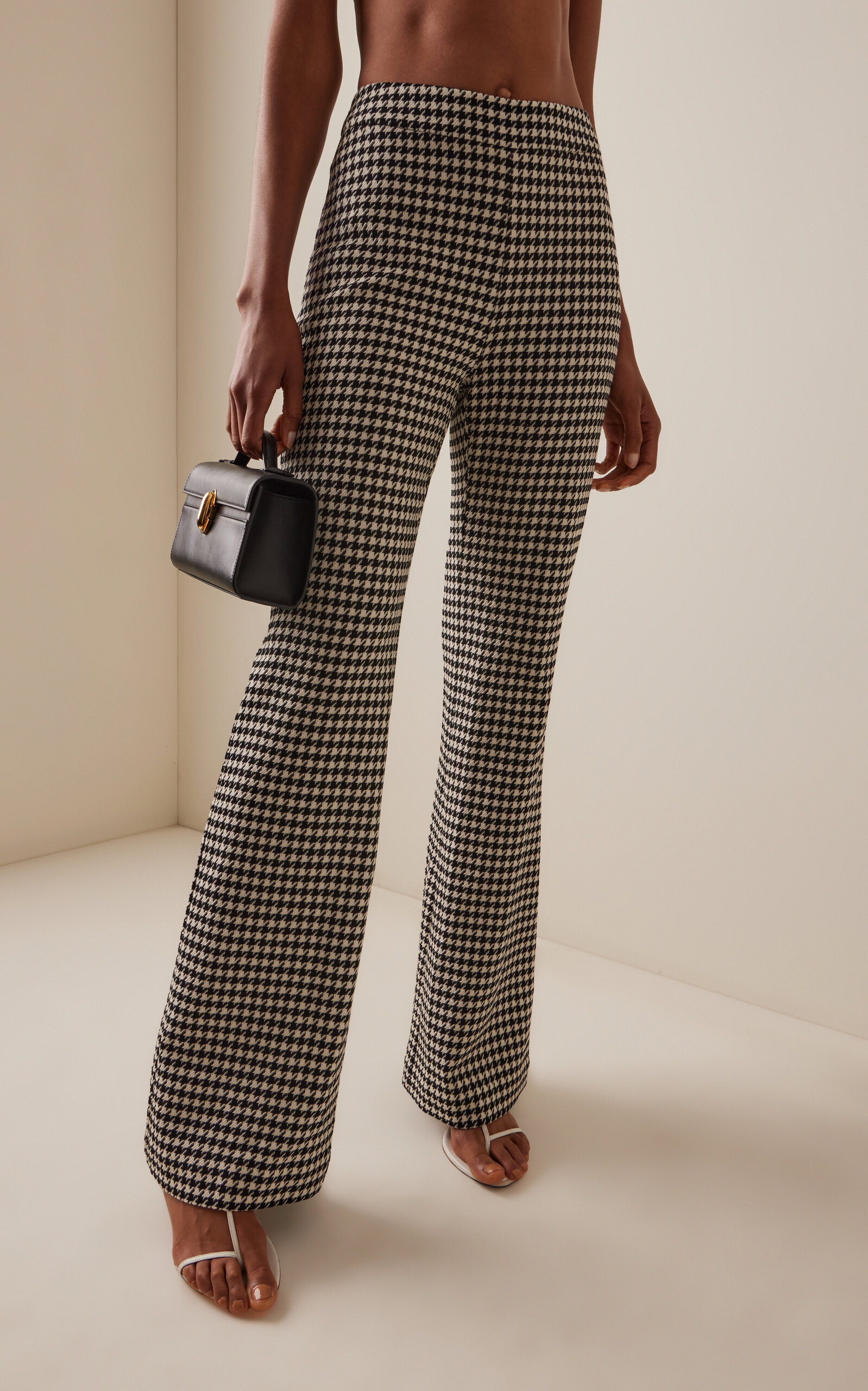 Christopher Houndstooth Wool-Blend Pants black/white - 3