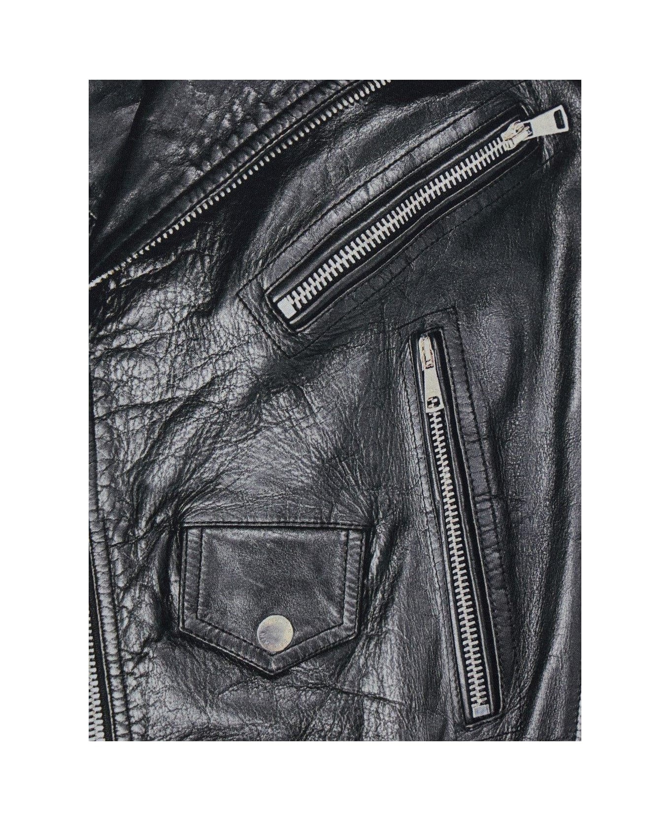 Biker Jacket Print T-shirt - 3