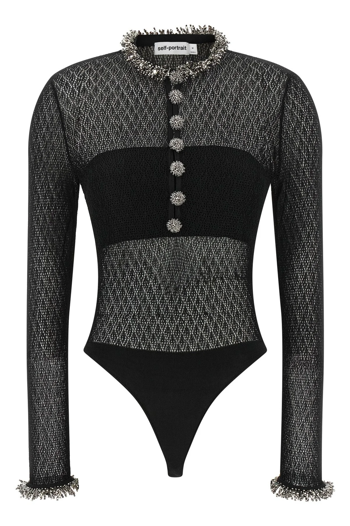 Openwork Knitted Bodysuit - 1