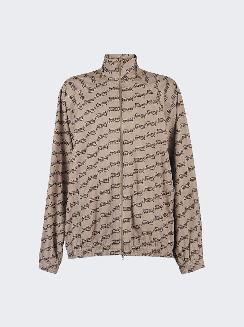 BALENCIAGA Monogram Tracksuit Jacket Beige outlook