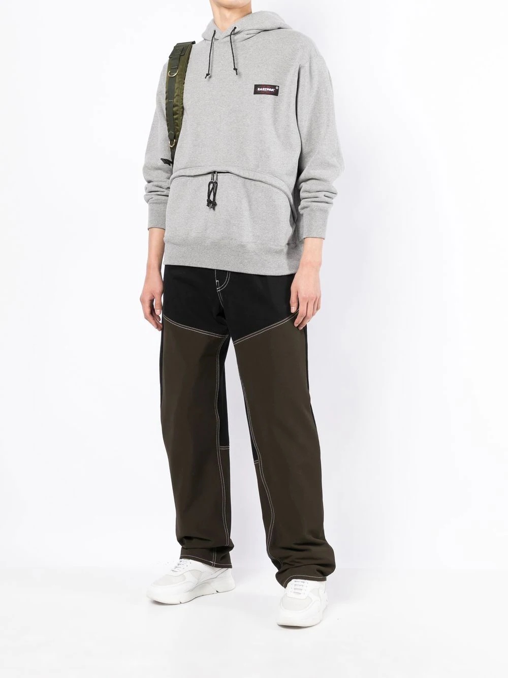 logo-patch drawstring hoodie - 3