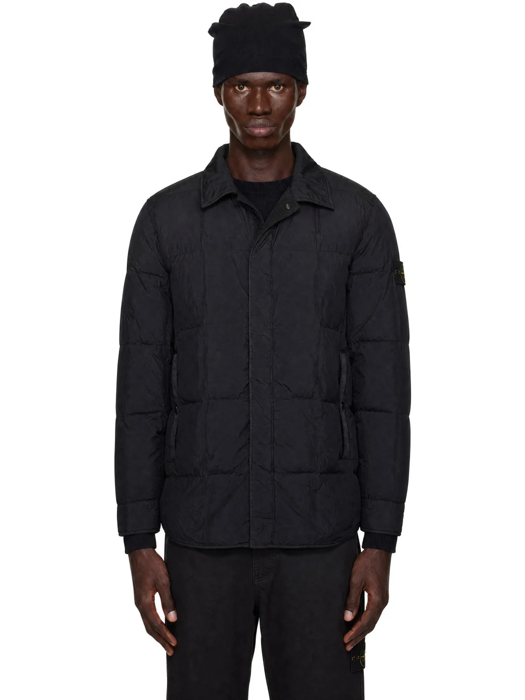 Black 4100033 Micro Twill Down Jacket - 1