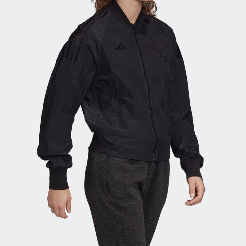 (WMNS) adidas Vrct Jk Woven Stitching Jacket Coat Black FK0975 4