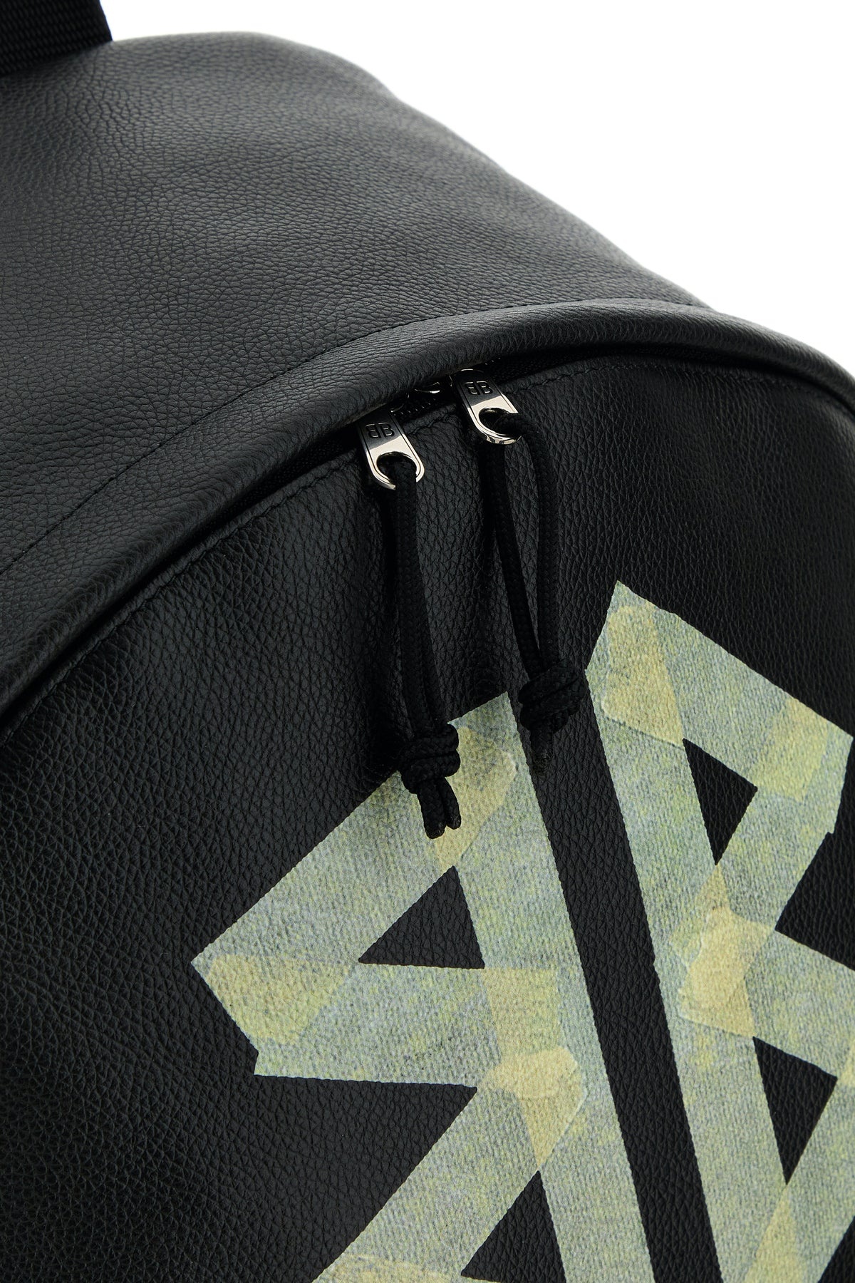 Black leather Explorer backpack - 4