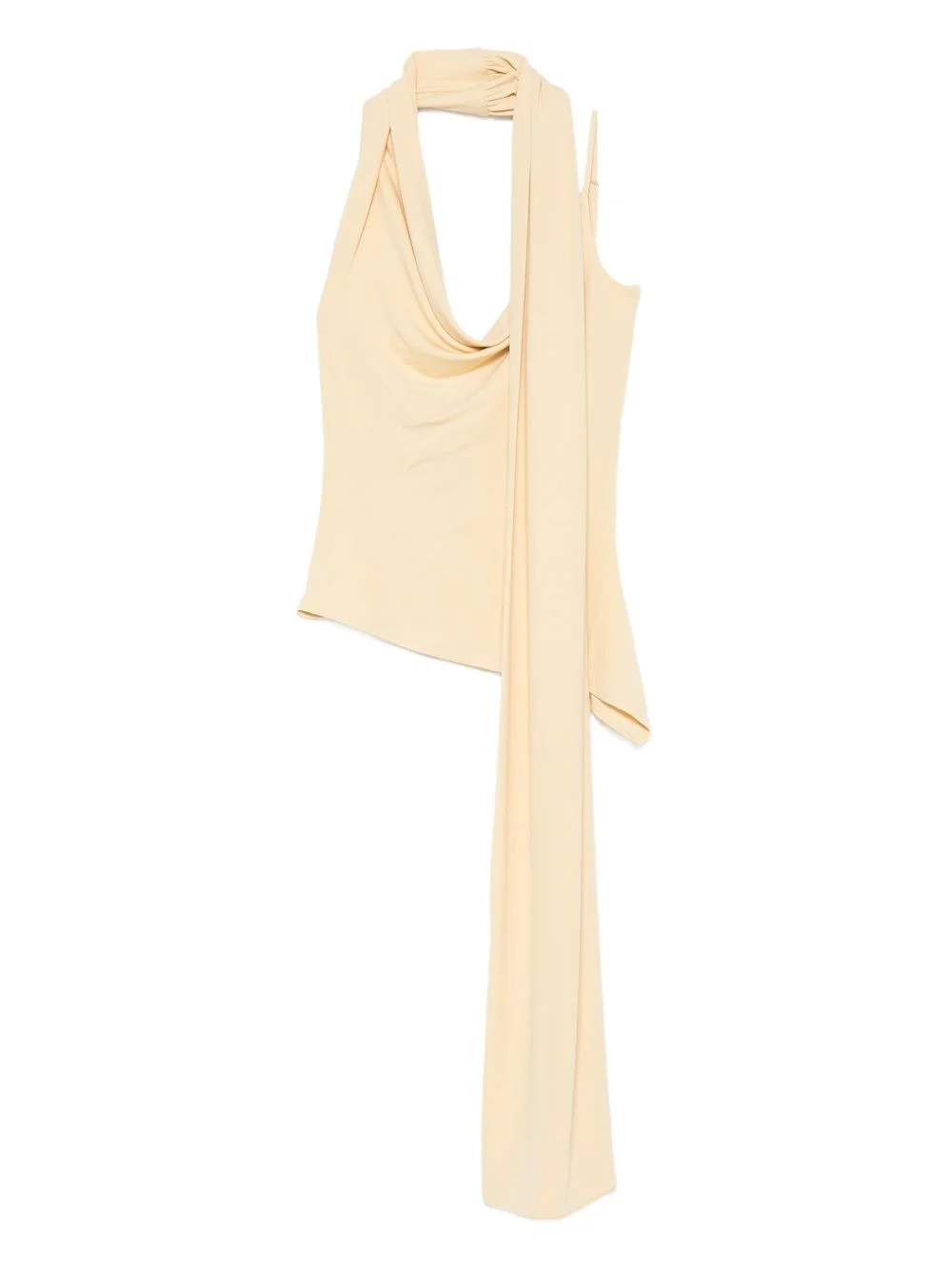 asymmetric draped-detail blouse - 1