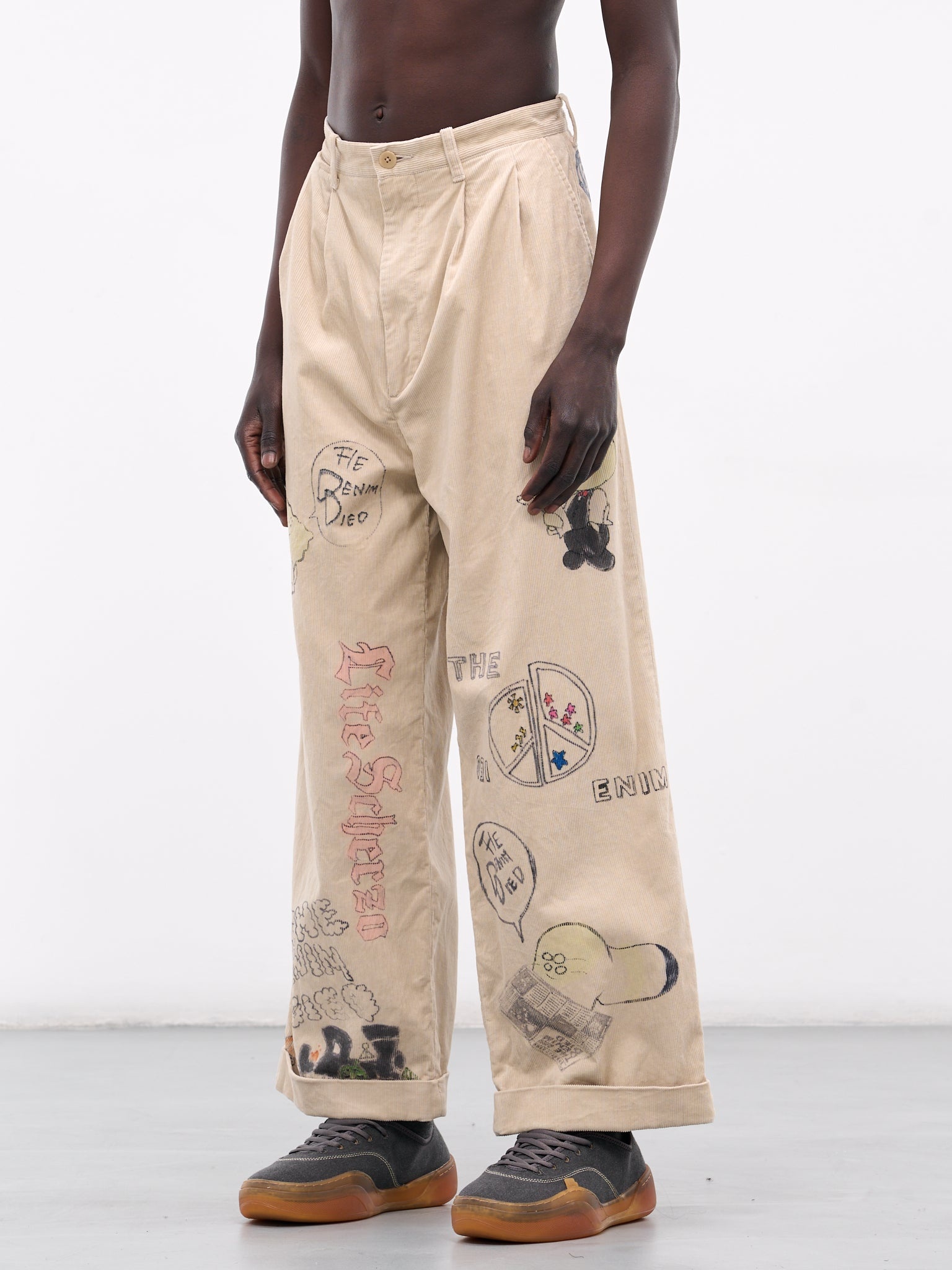 'Memorial Paint' Baggy Corduroy Trousers - 2