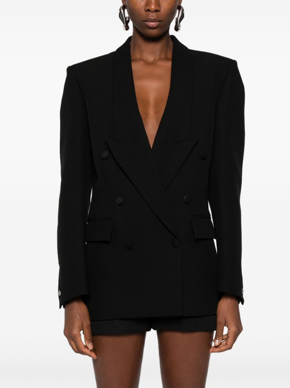 triangle-detail cut-out blazer - 3