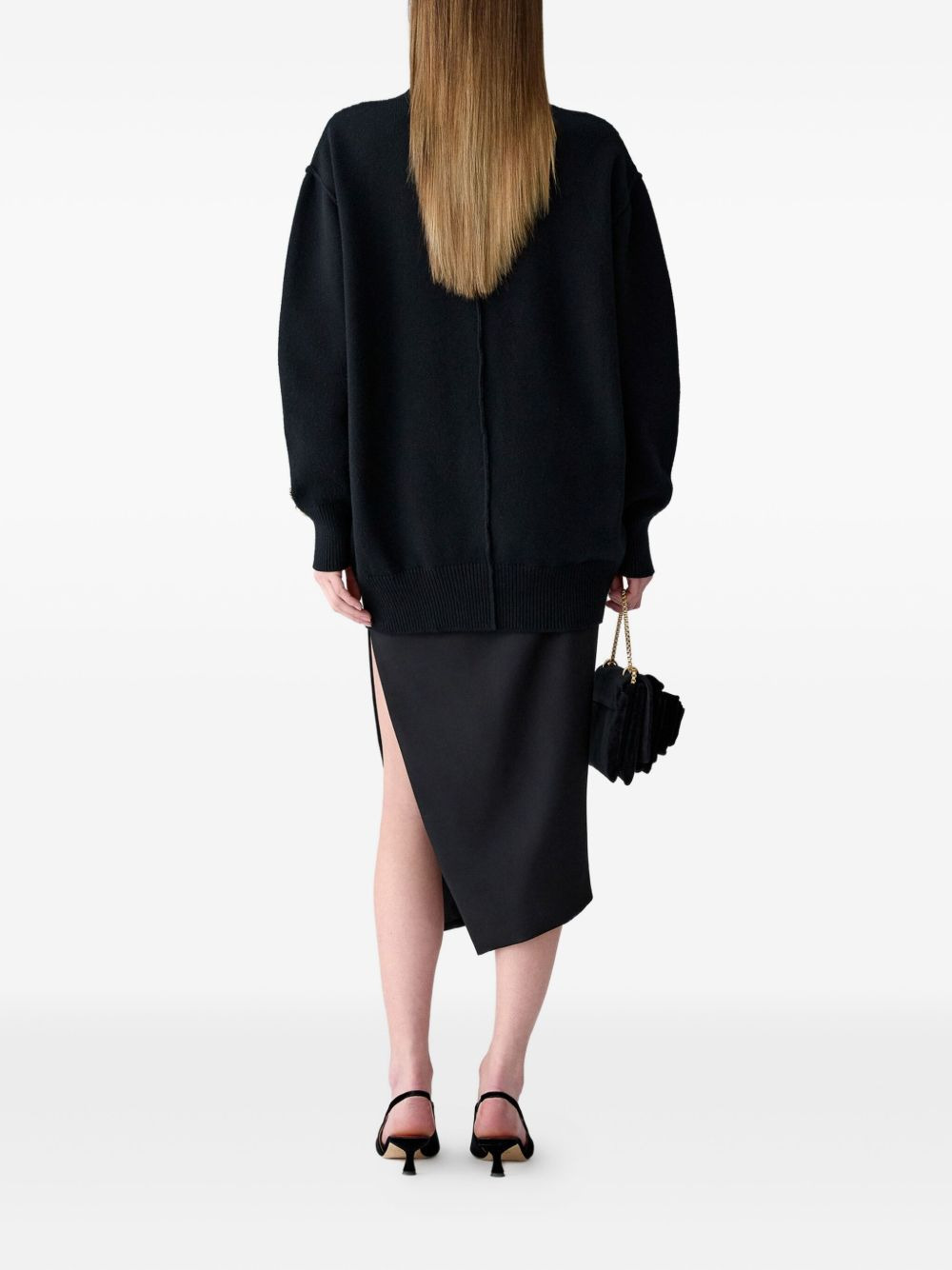 gathered asymmetric skirt - 3