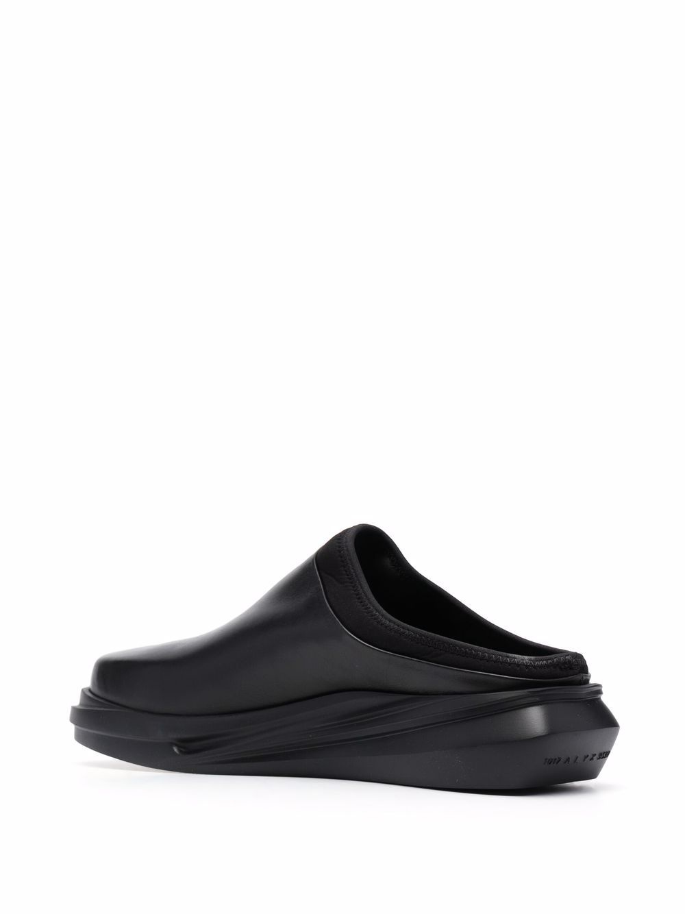 slip-on leather mules - 3