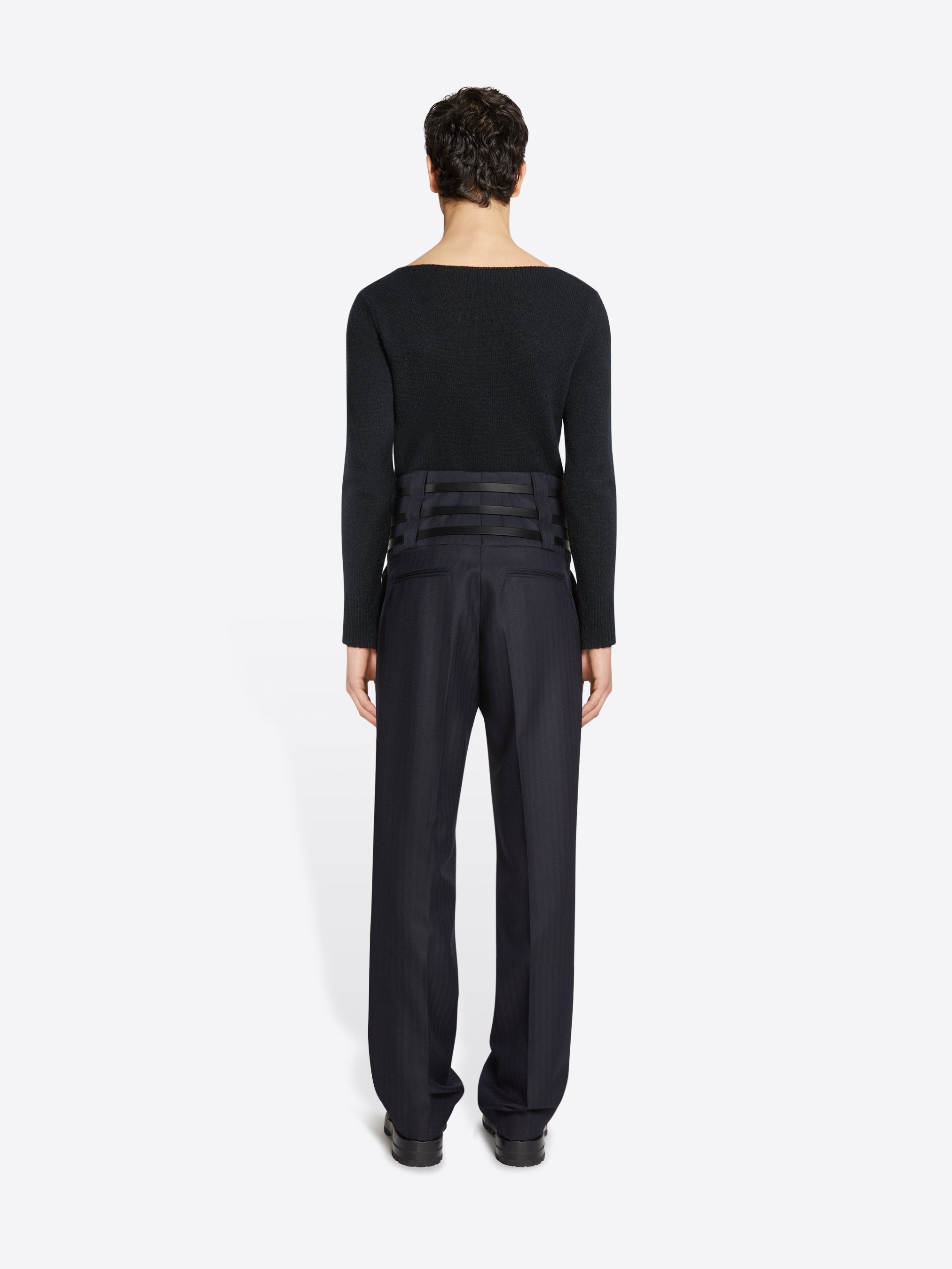 OPEN V-NECK SWEATER - 4