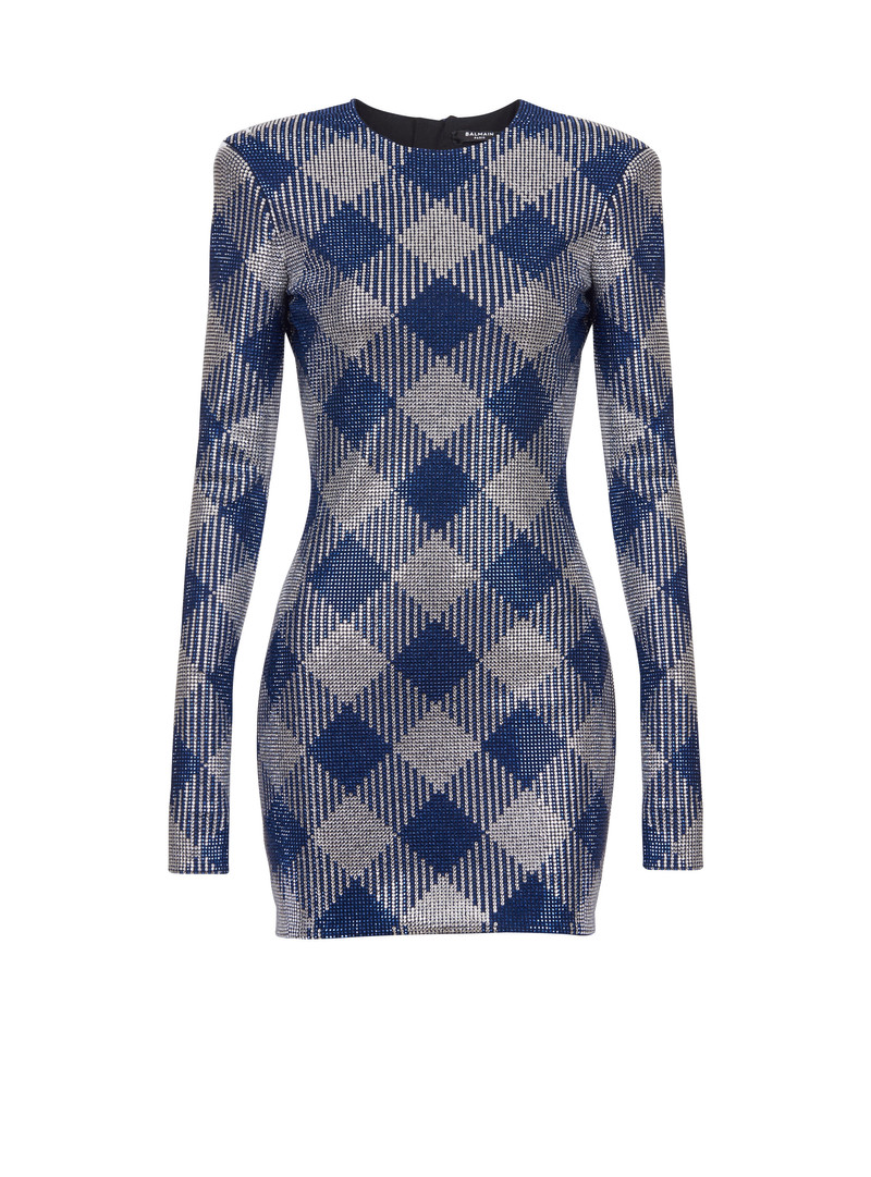 Gingham rhinestone dress 1