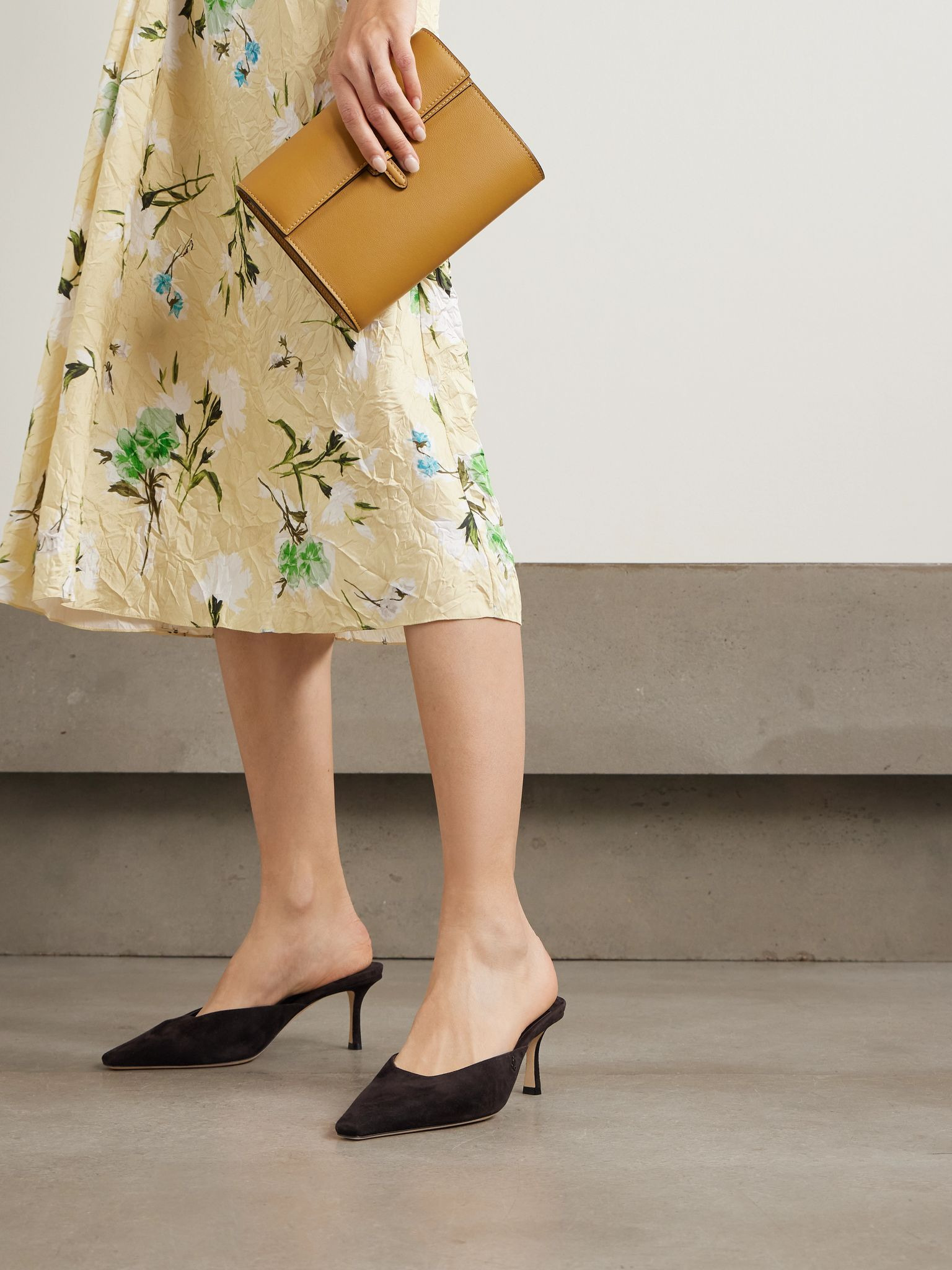 Vivi 65 suede mules Brown - 2