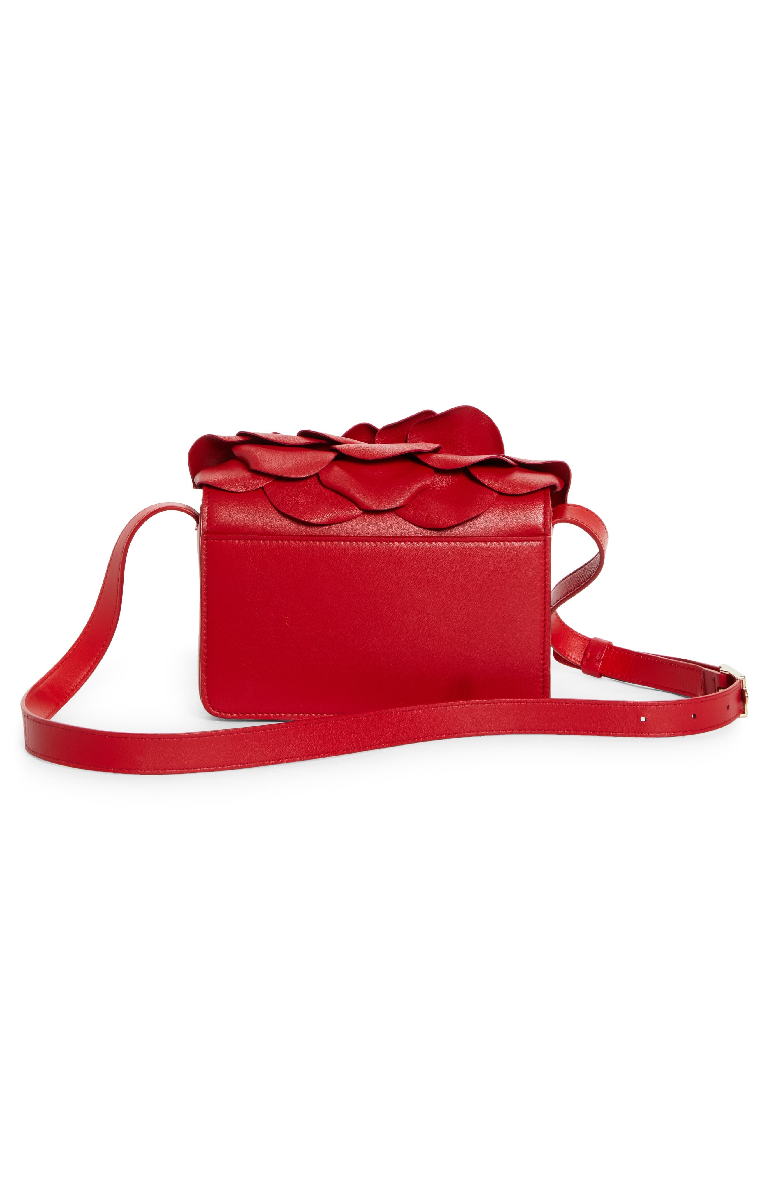 Christian Louboutin Small Loubi54 3D Rose Leather Crossbody Bag in R258 Loubi/Gold at Nordstrom - 4