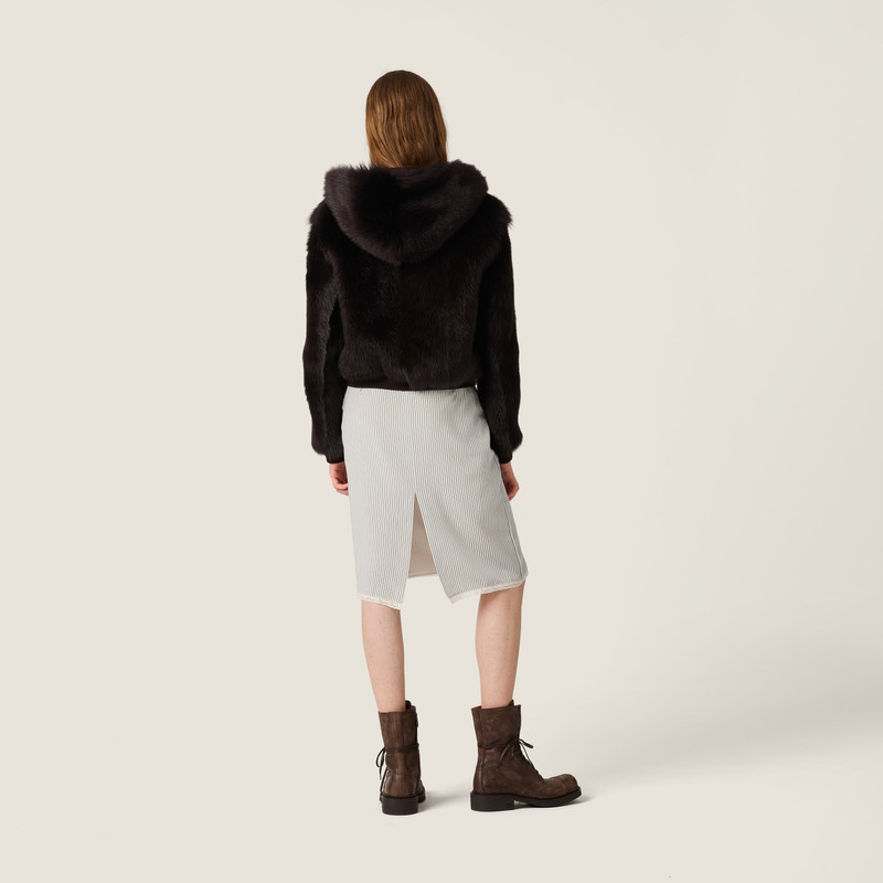 Shearling hoodie jacket 3