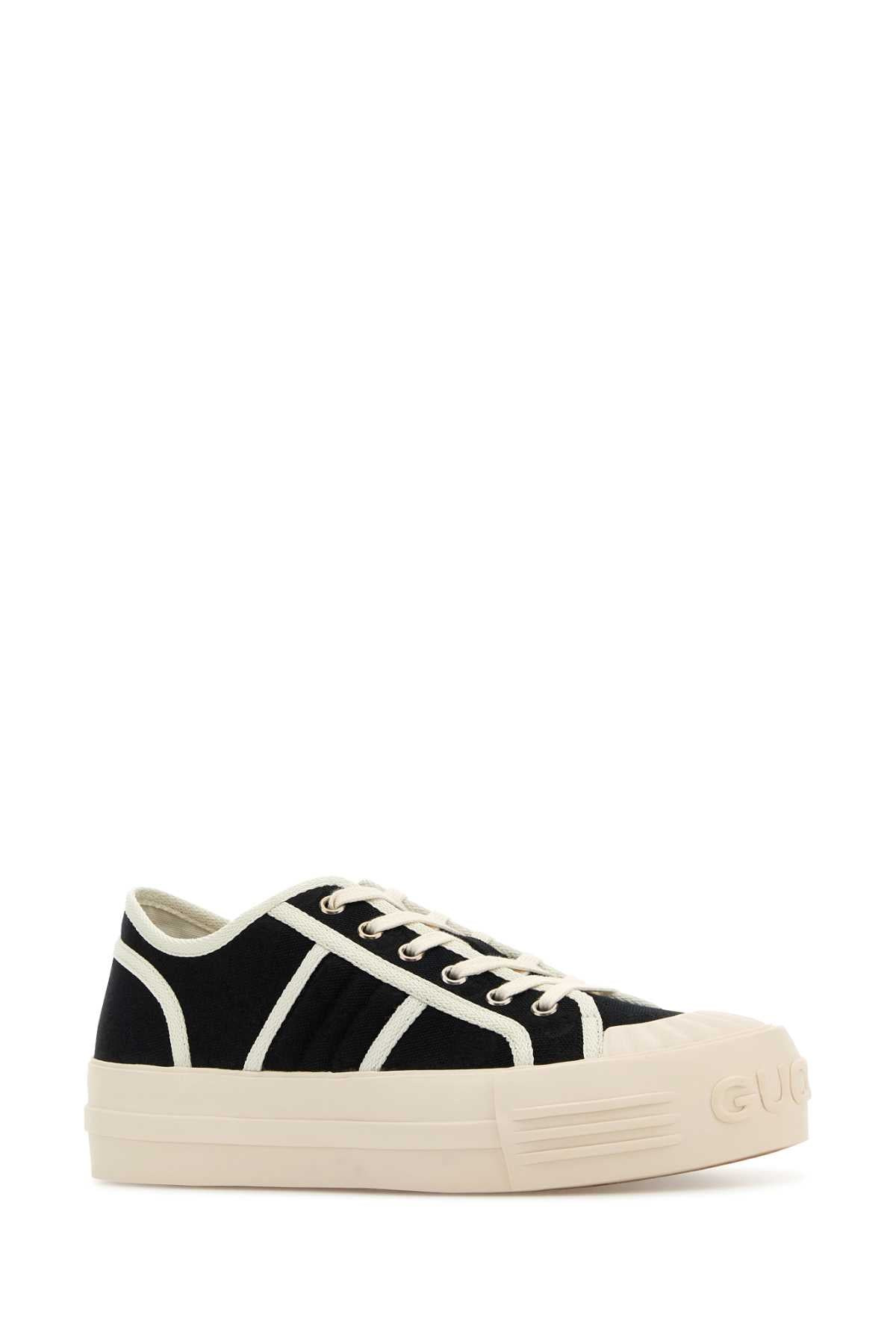 Gucci Women Black Canvas Sneakers - 2