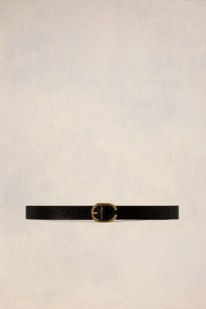AMI Paris Oval Buckle Belt 25 Mm outlook