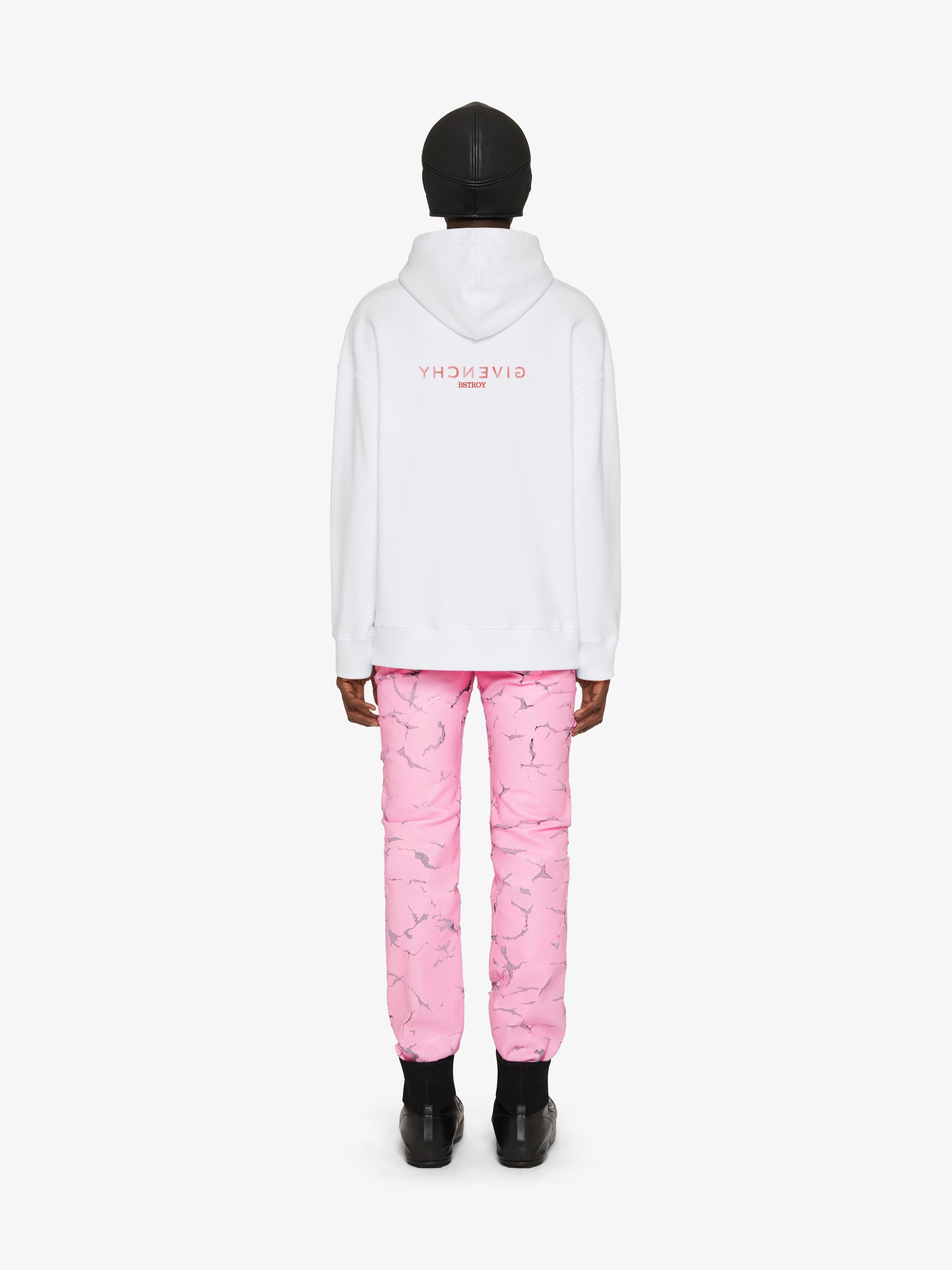 SLIM FIT HOODIE IN PRINTED FELPA - 4