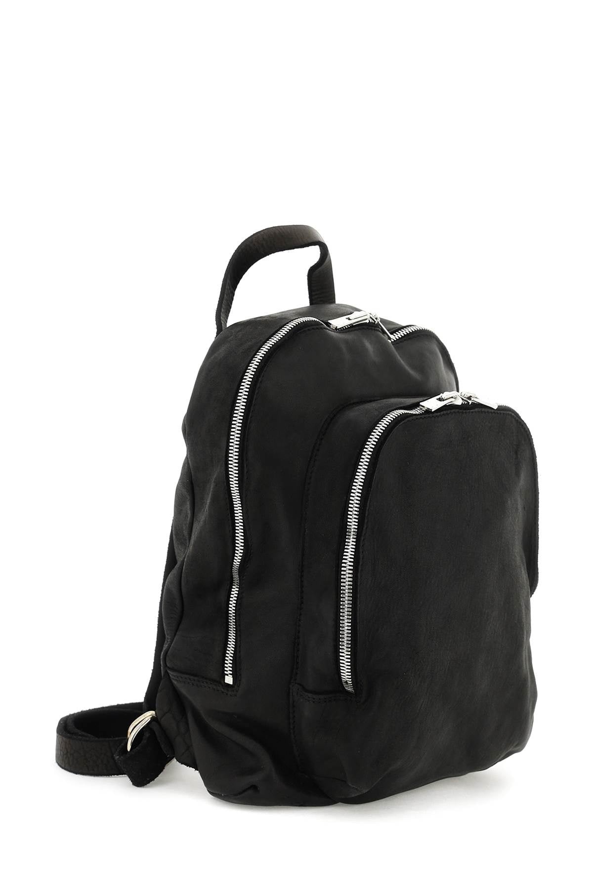 zip-fastening leather backpack - 5