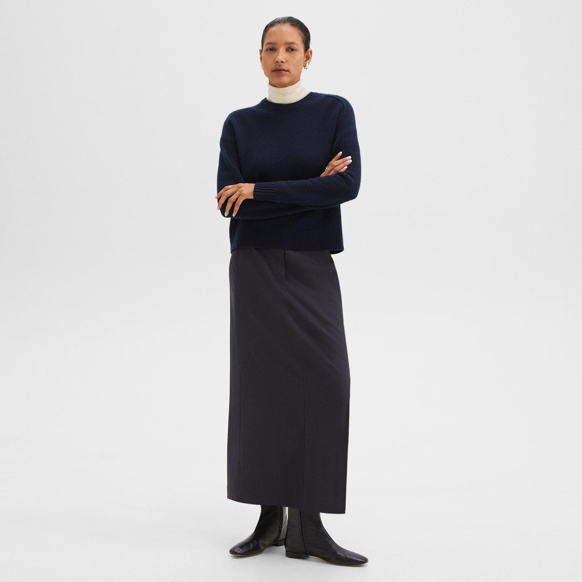 Maxi Trouser Skirt in Stretch Flannel - 2
