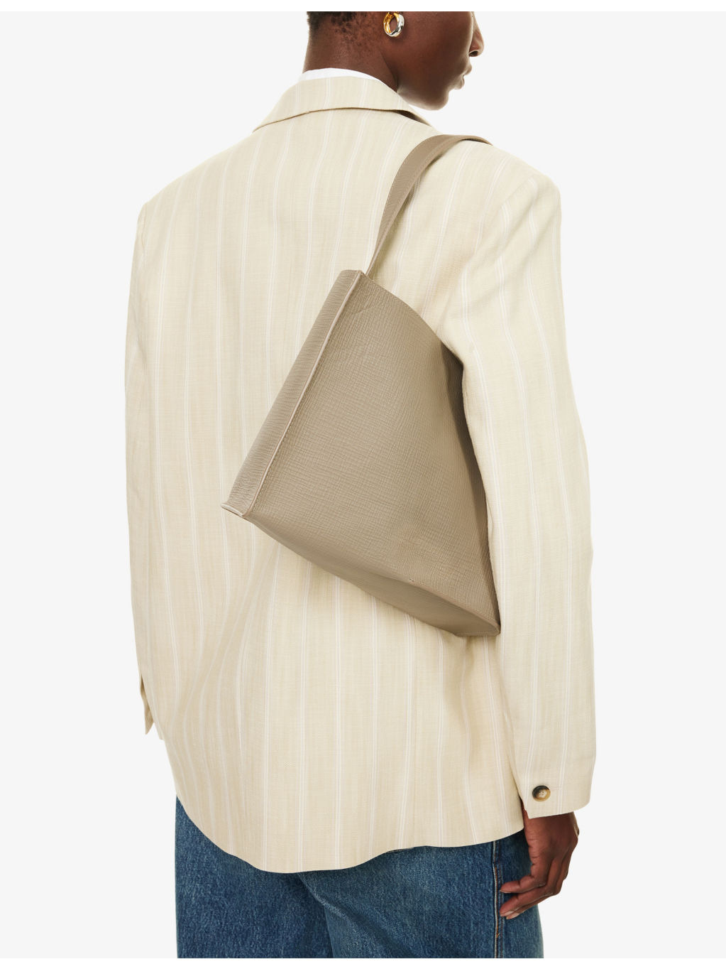Medium Reflection Leather Tote Bag - 3