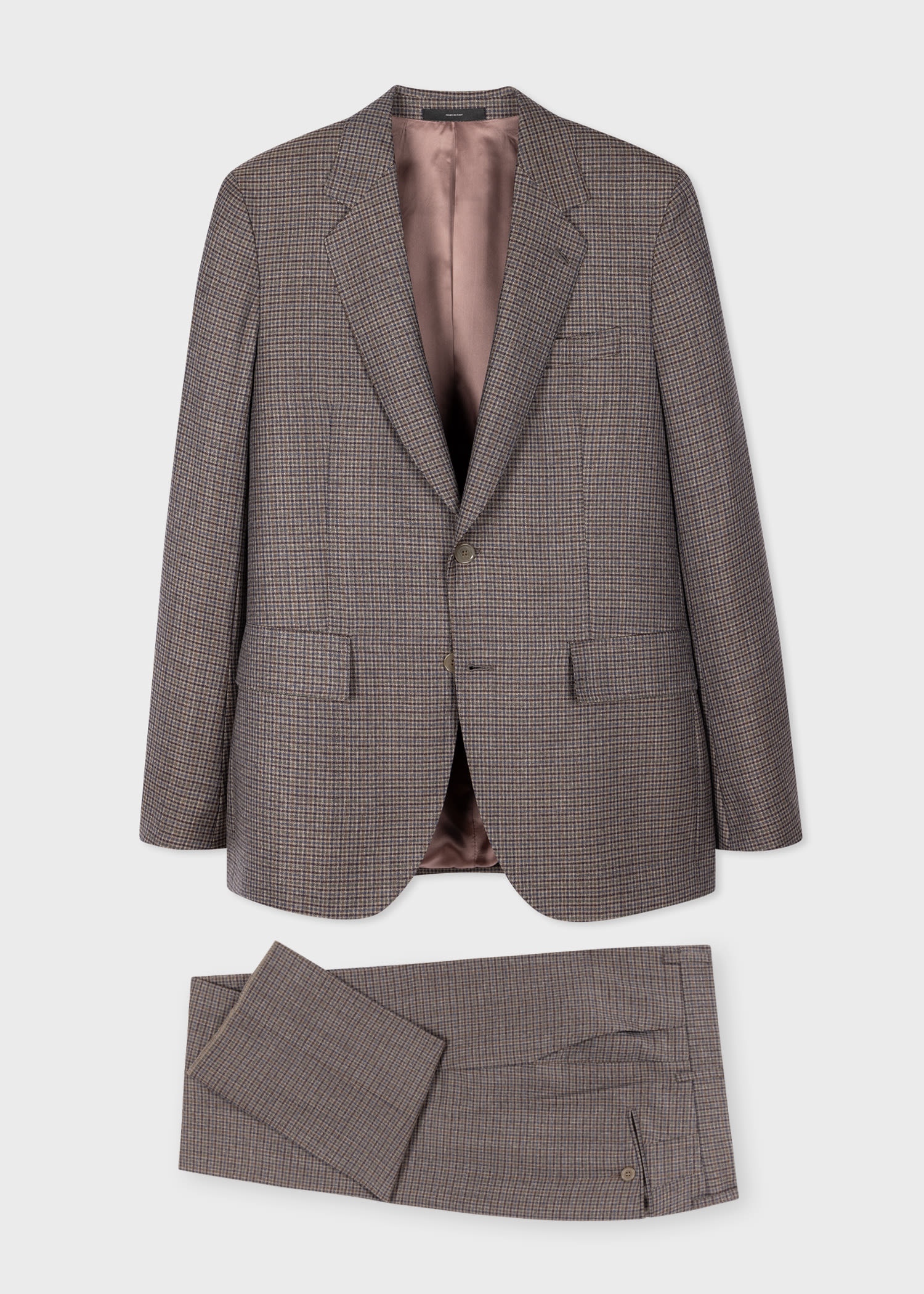 Multi Gingham Wool-Twill Suit - 1