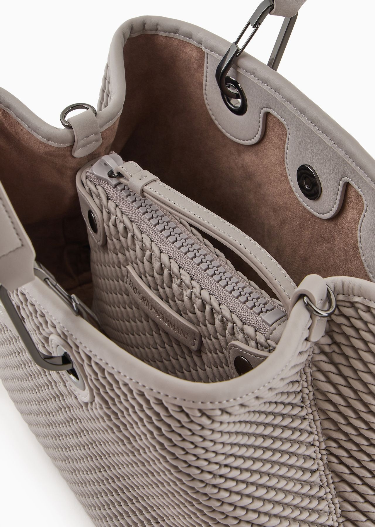 Small nappa leather-effect embossed MyEA shopper bag - 4