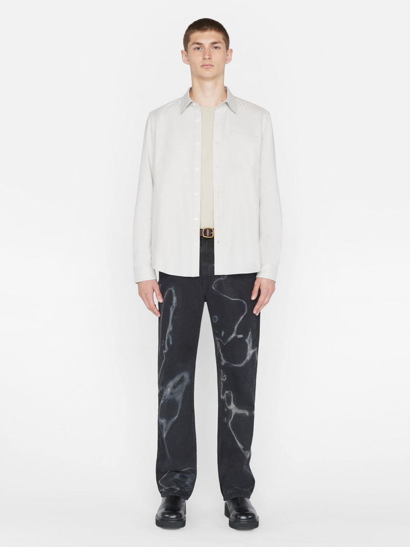 FRAME Brushed Cotton Shirt in Oatmeal outlook