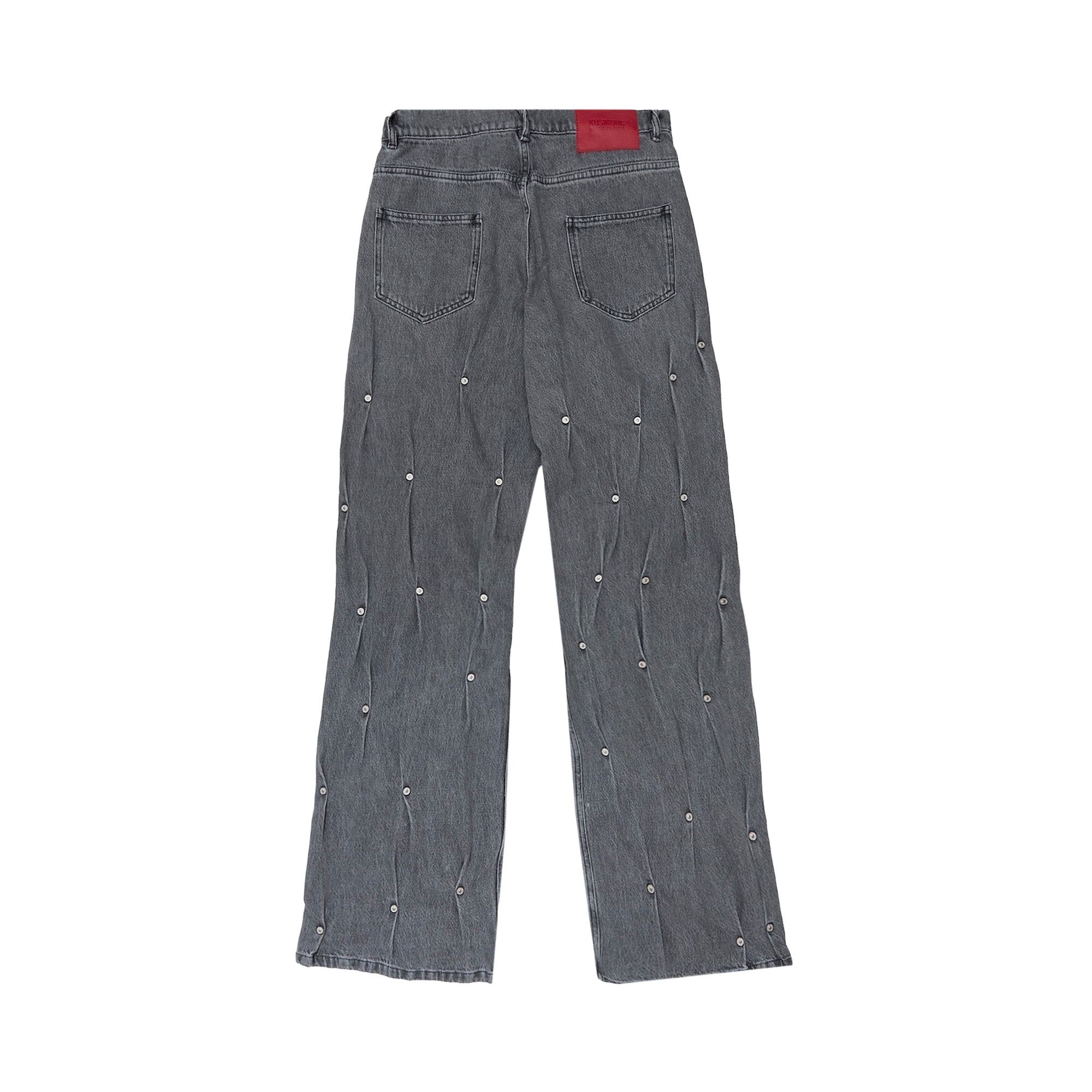 KUSIKOHC Multi Rivet Denim Pants 'Grey' - 2